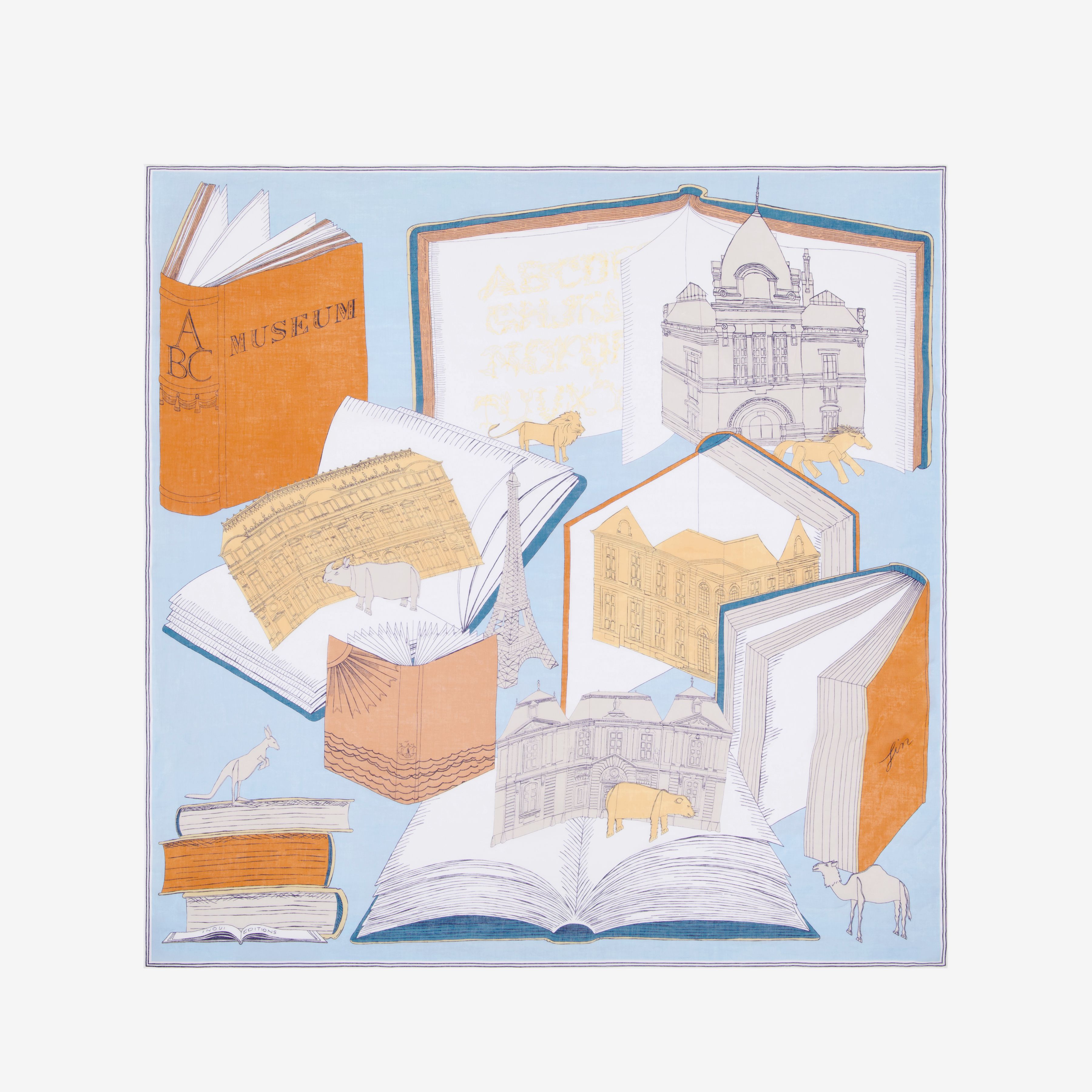 Carré 130 - Museum - Bleu Clair