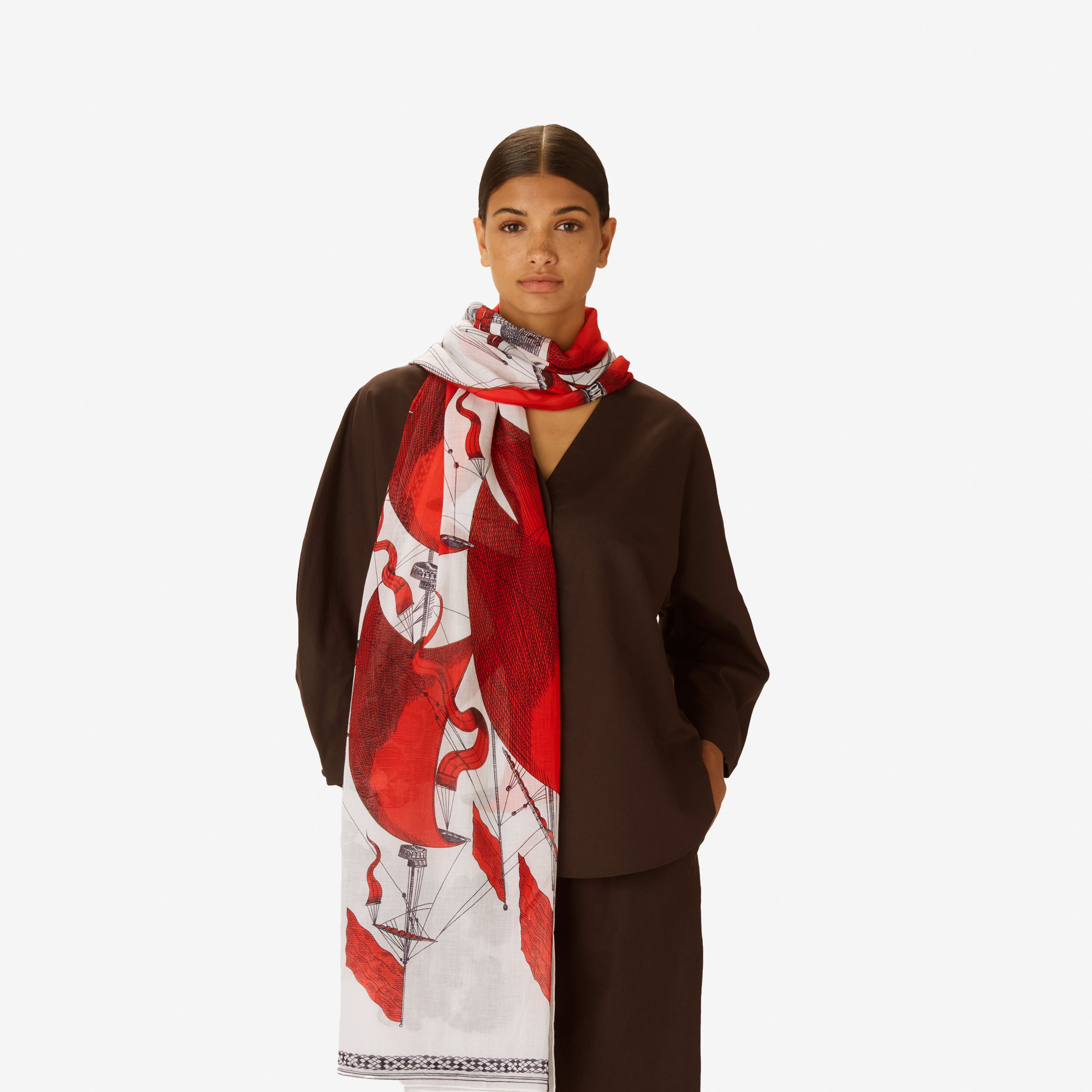 Écharpe 100 - Des Rives et des Reves - Rouge