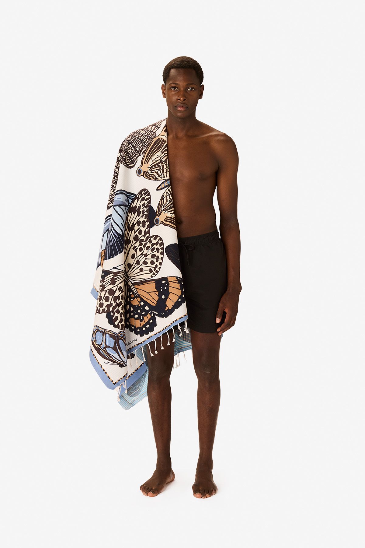 Fouta 100 - Papillons - Beige