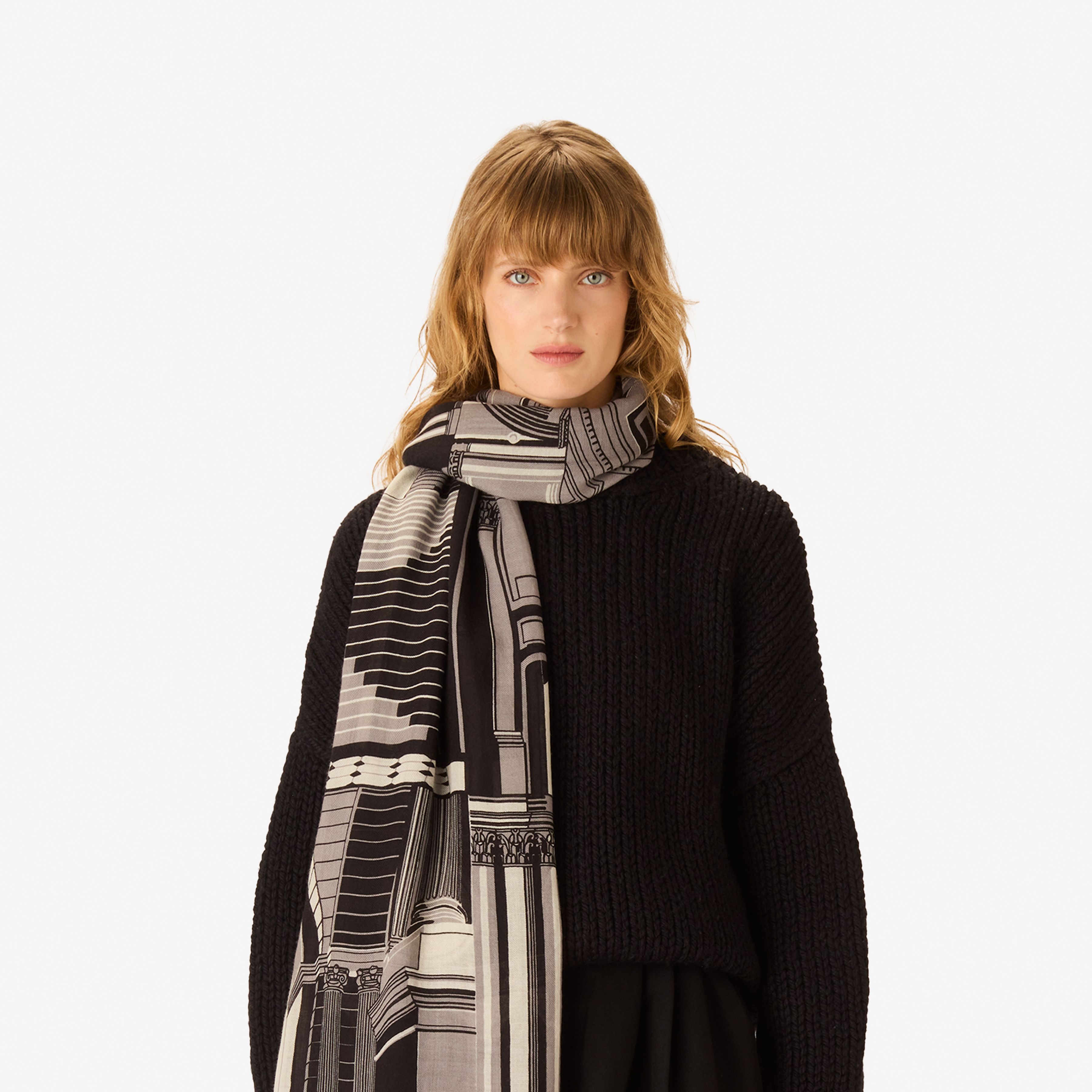 Sciarpa 100 - Architecture - Nero