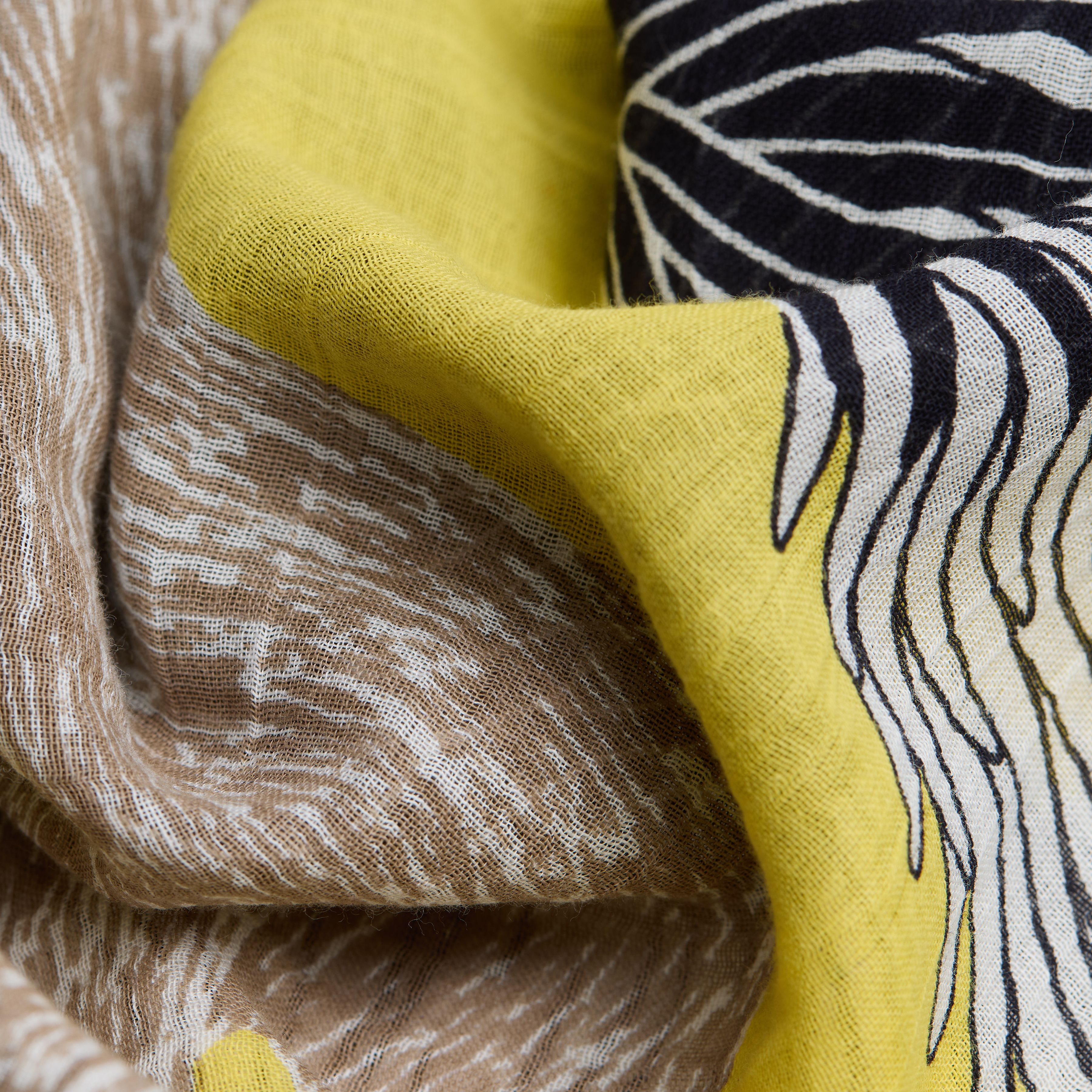 Écharpe 100 Coton - Toutou - Jaune