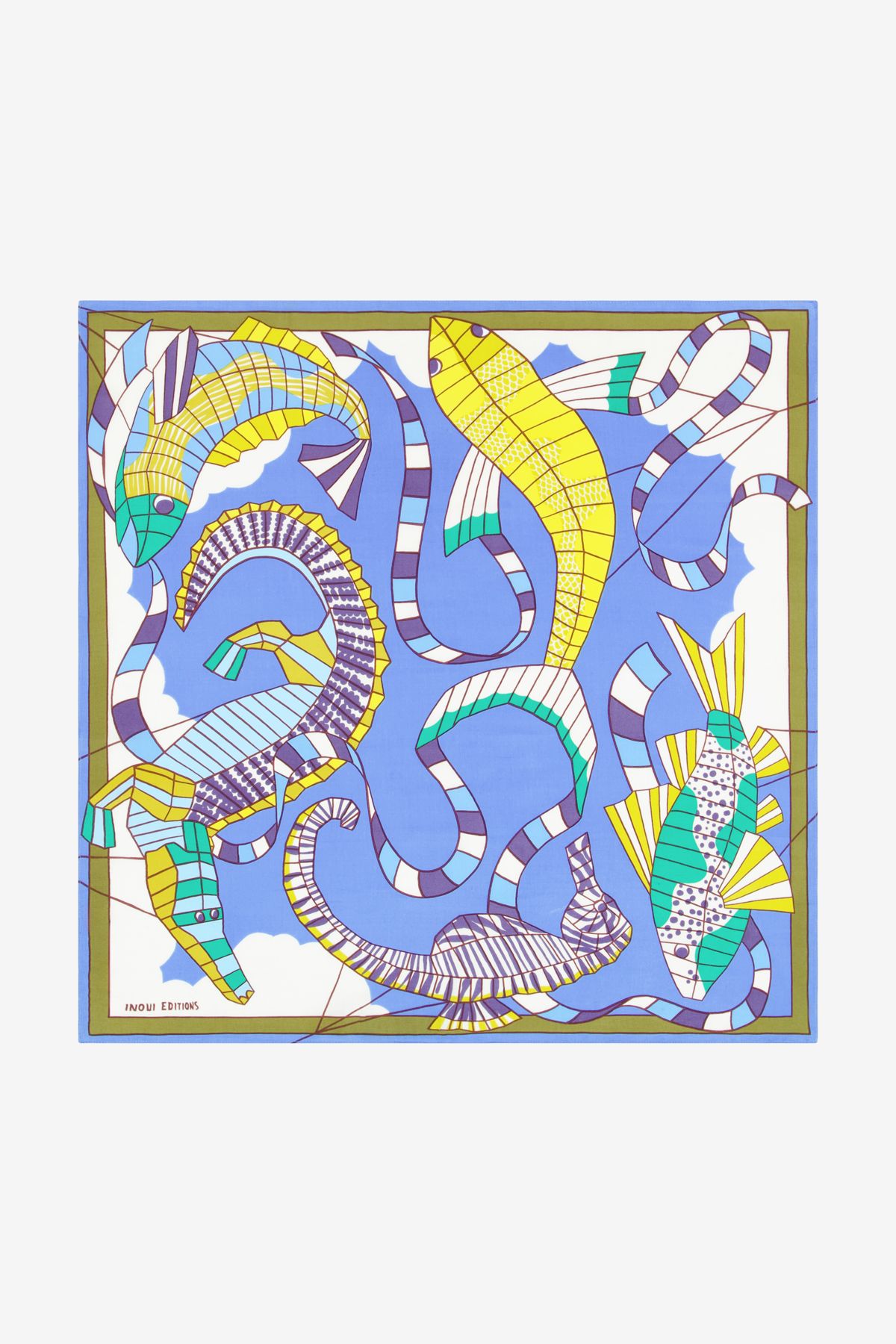 Carré 65 - Cerfs Volants - Bleu