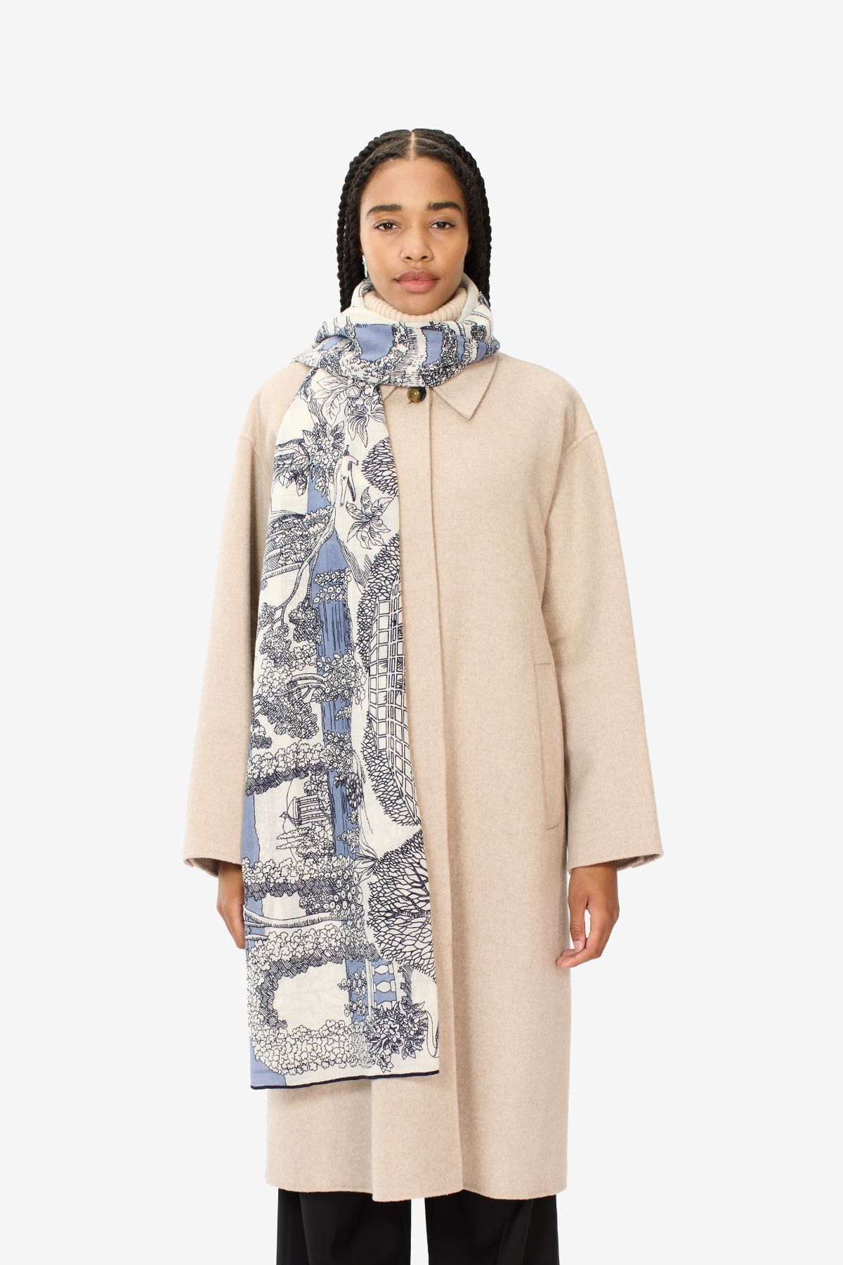 Écharpe 100 - Quatre Saisons - Bleu