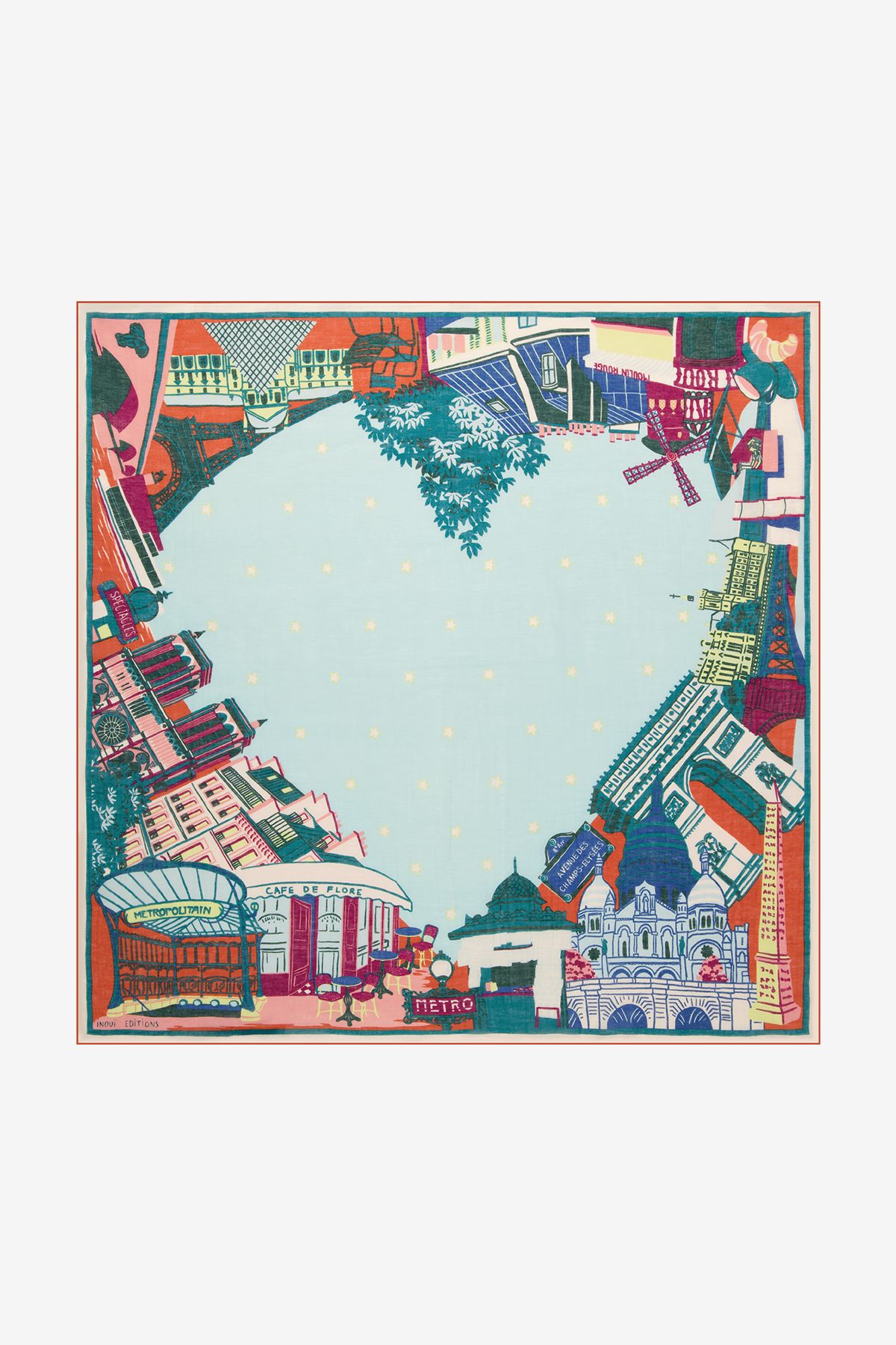 Carré 100 - J'Aime Paris - Multicolore