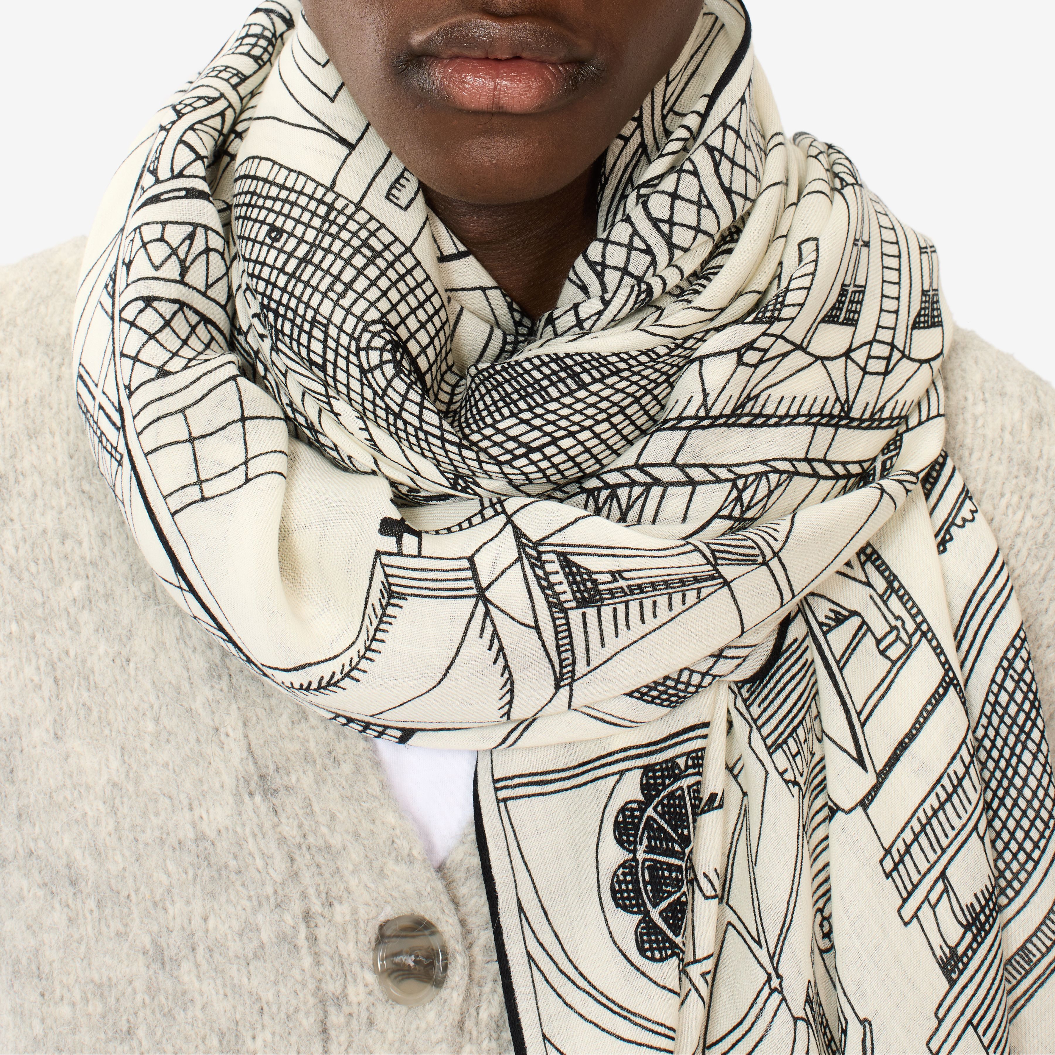 Scarf 100 - Paris - White