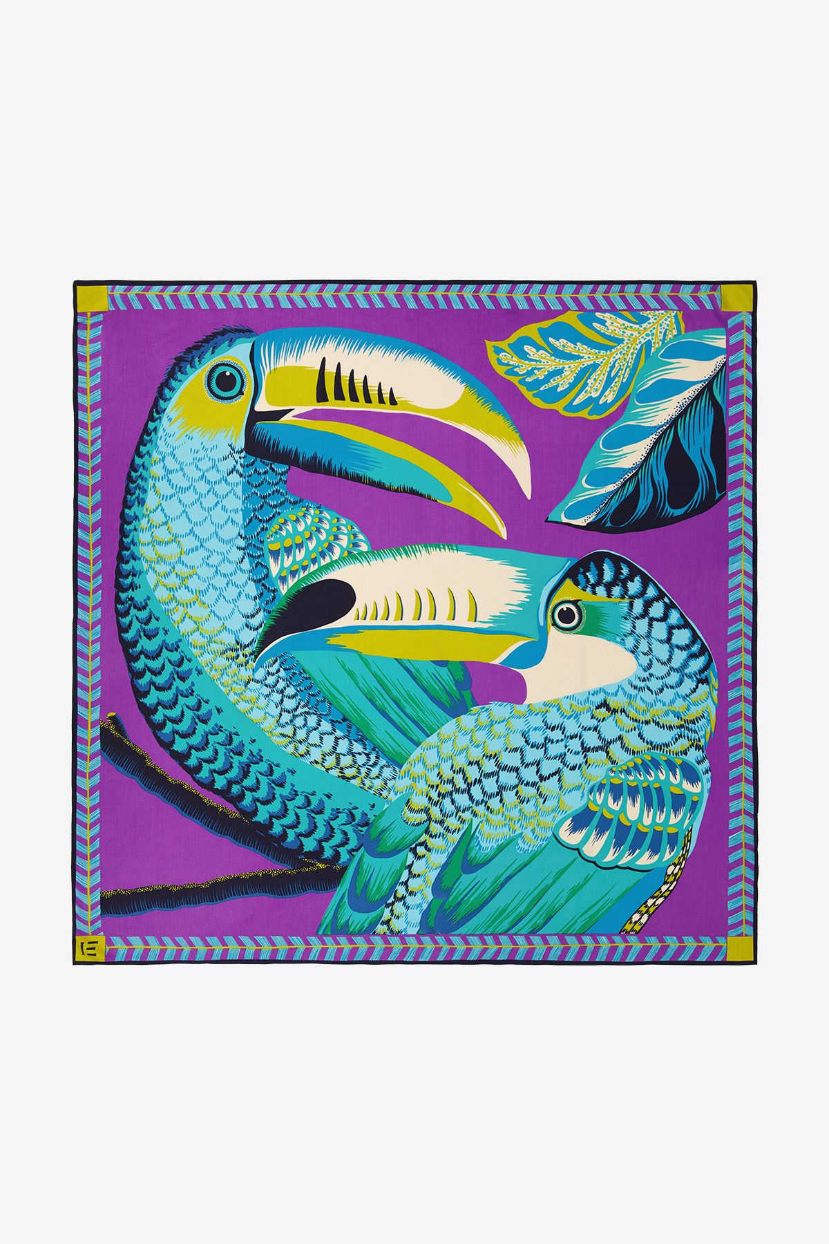 Carré 130 - Toucan - Violet