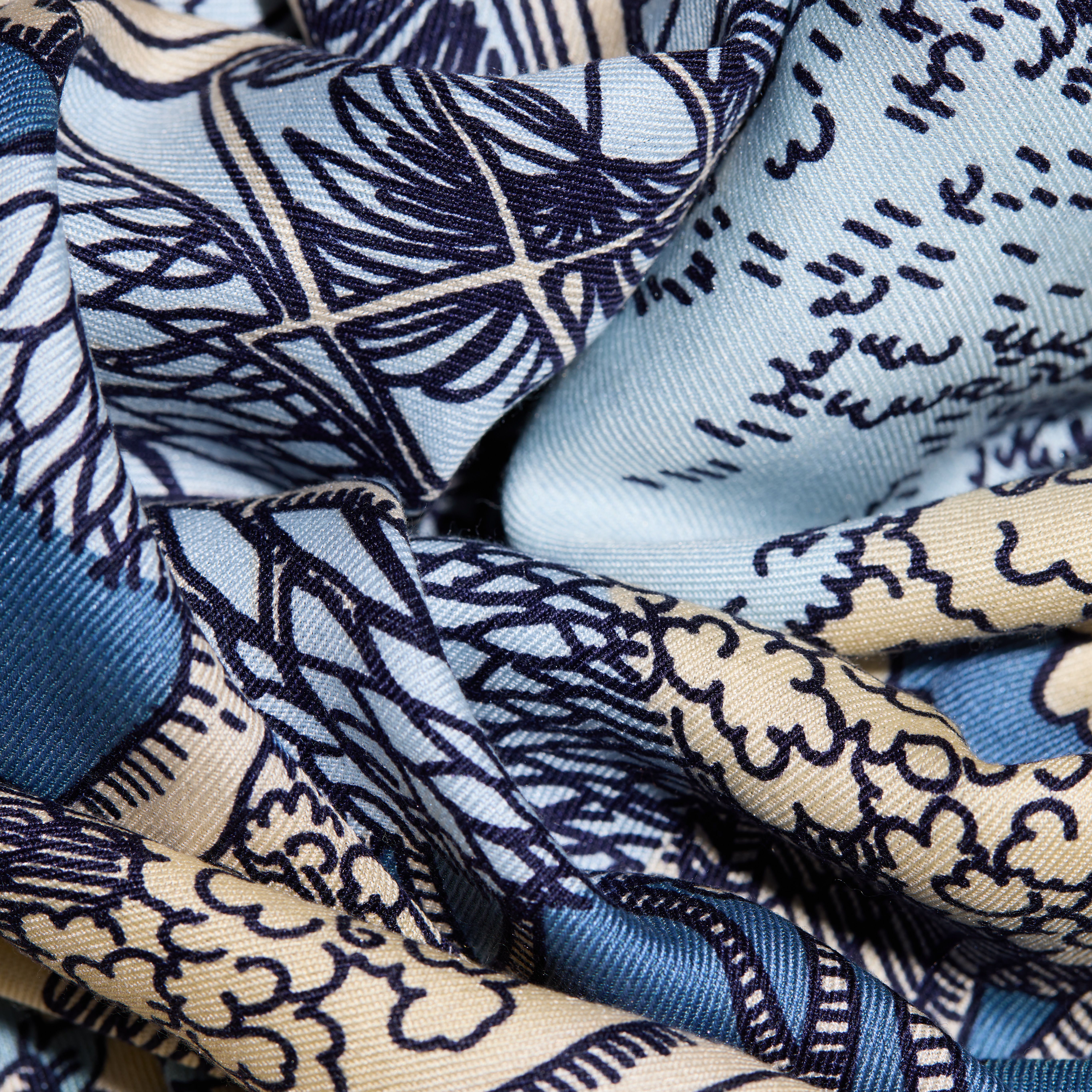 Carré 130 - Quatre Saisons - Bleu