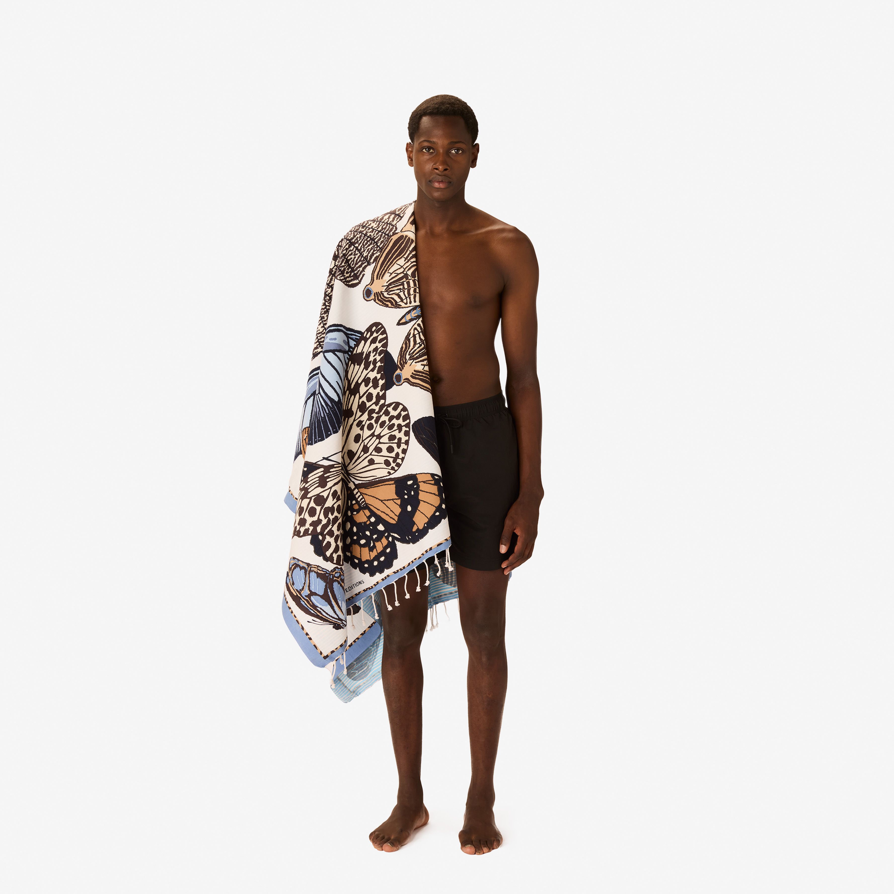 Fouta 100 - Papillons - Beige