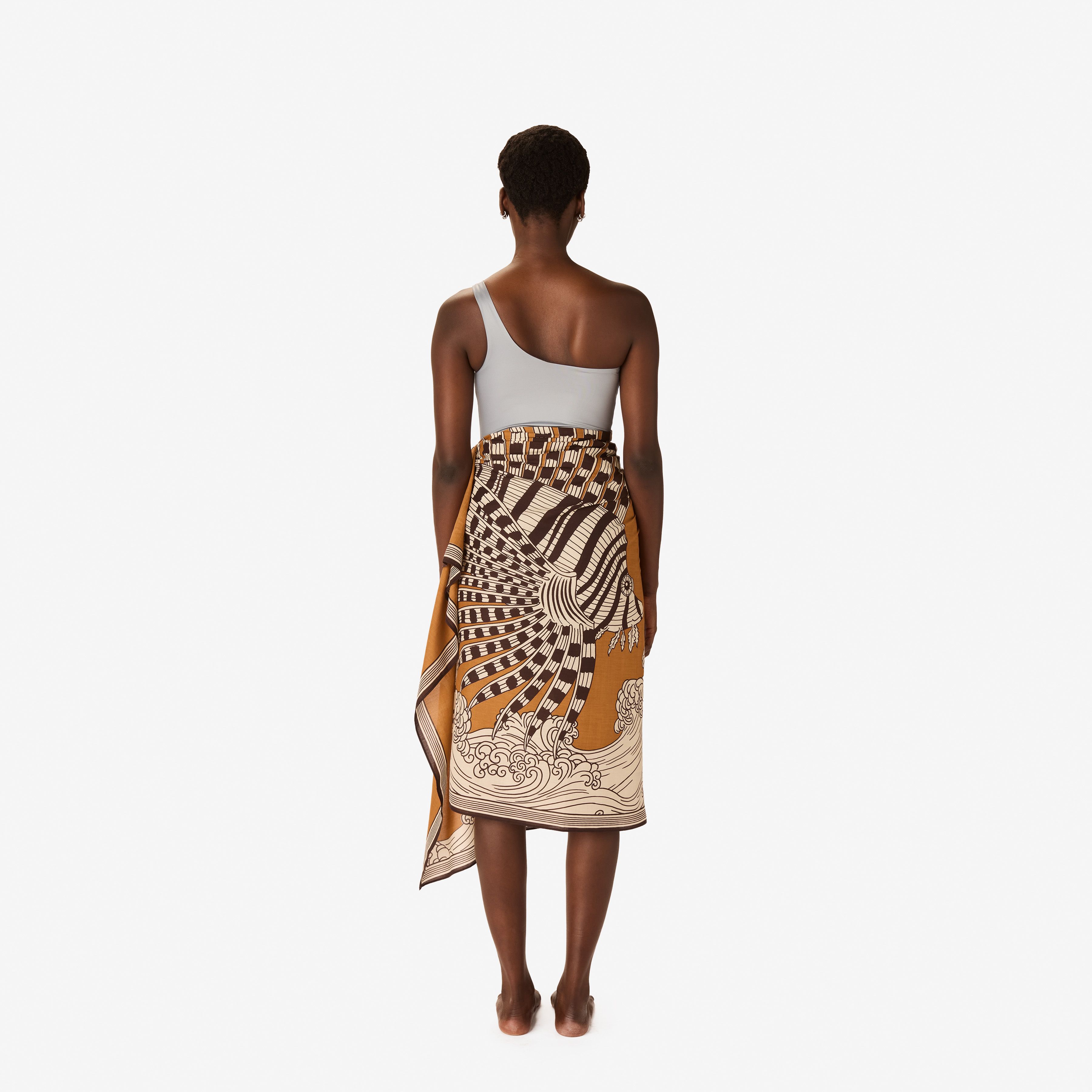 Bufanda 100 - Vague - Marrón dorado