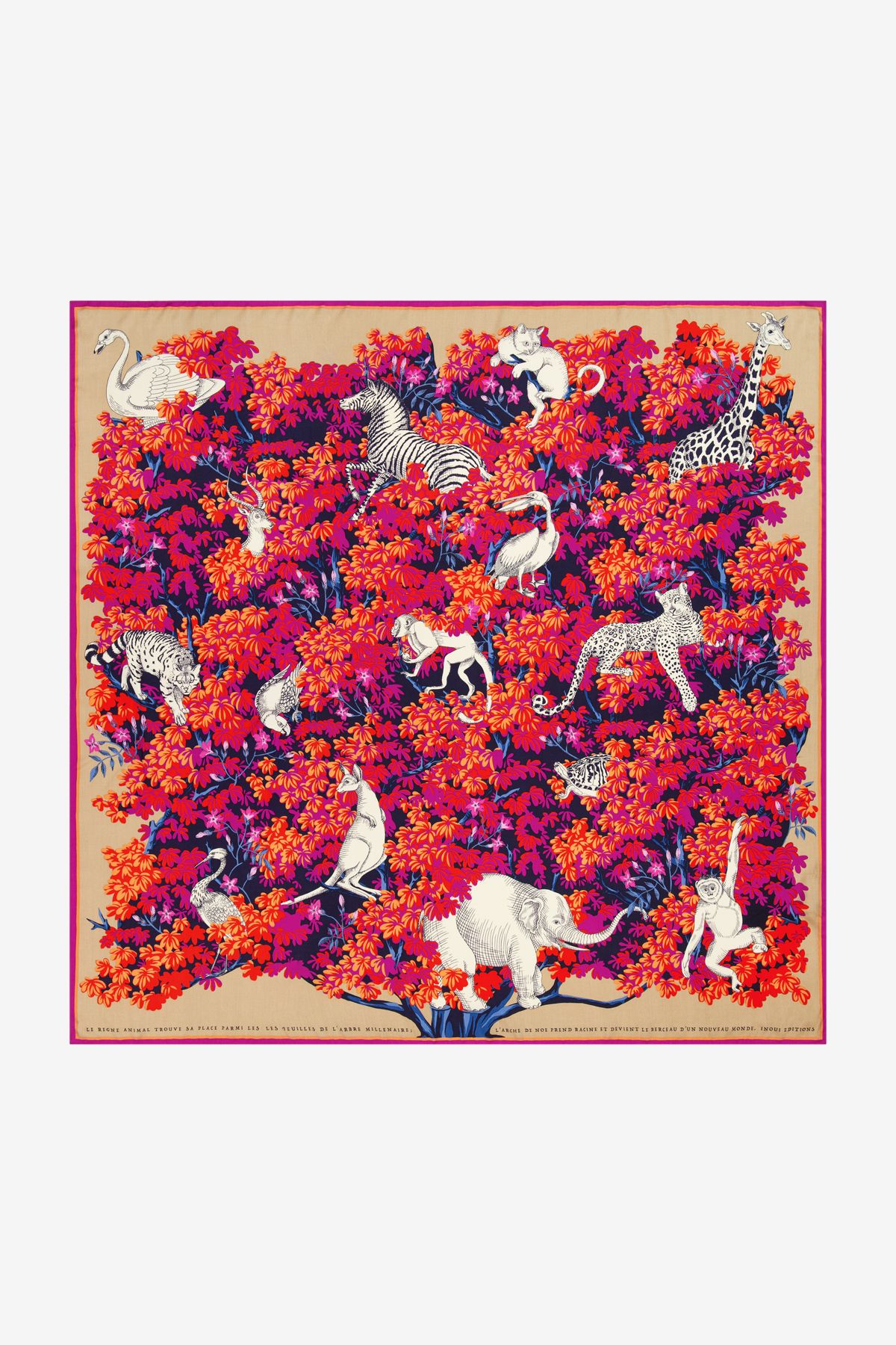 Carré 130 - Bestiaire - Fuchsia