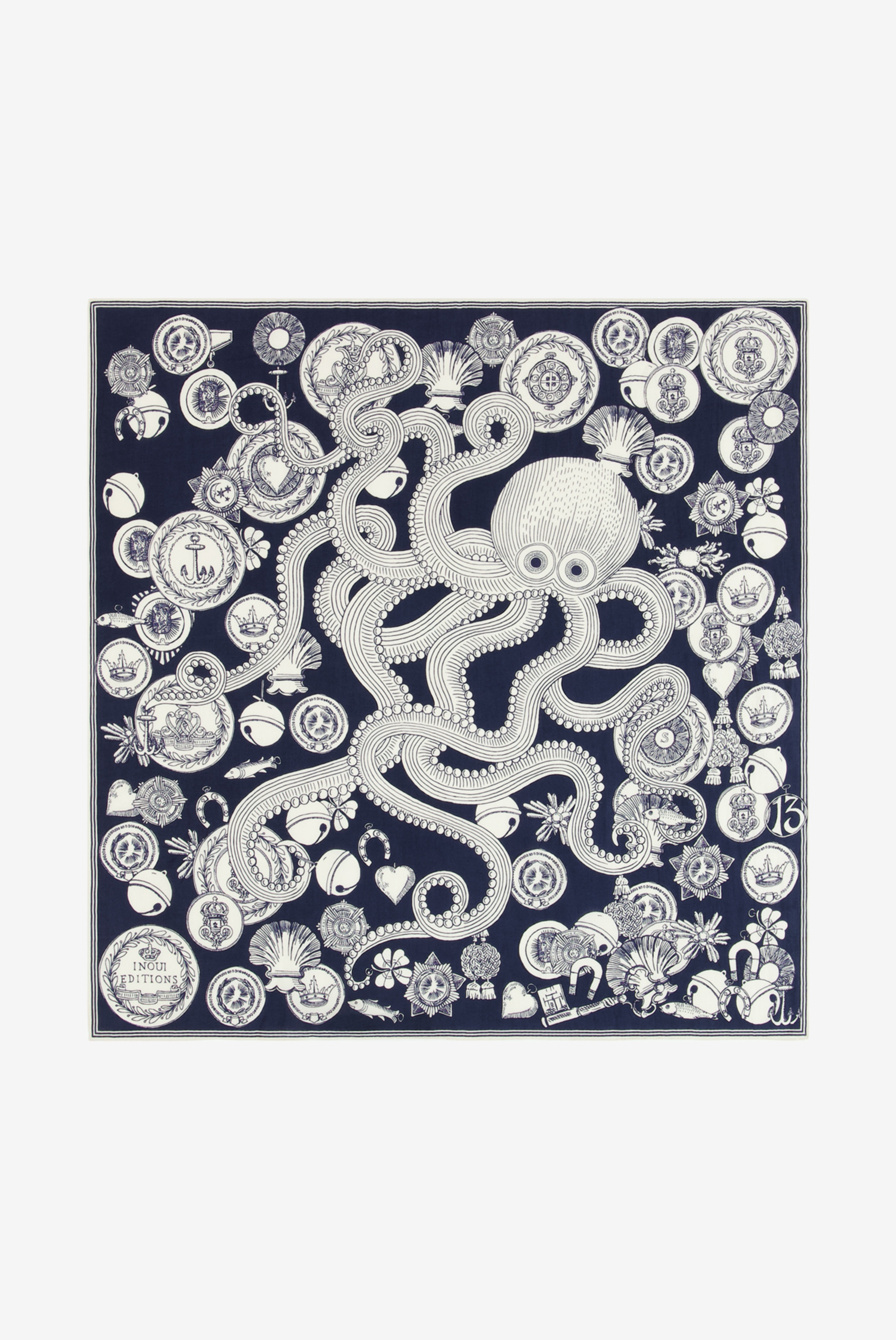 Carré 65 - Octopus - Bleu Marine