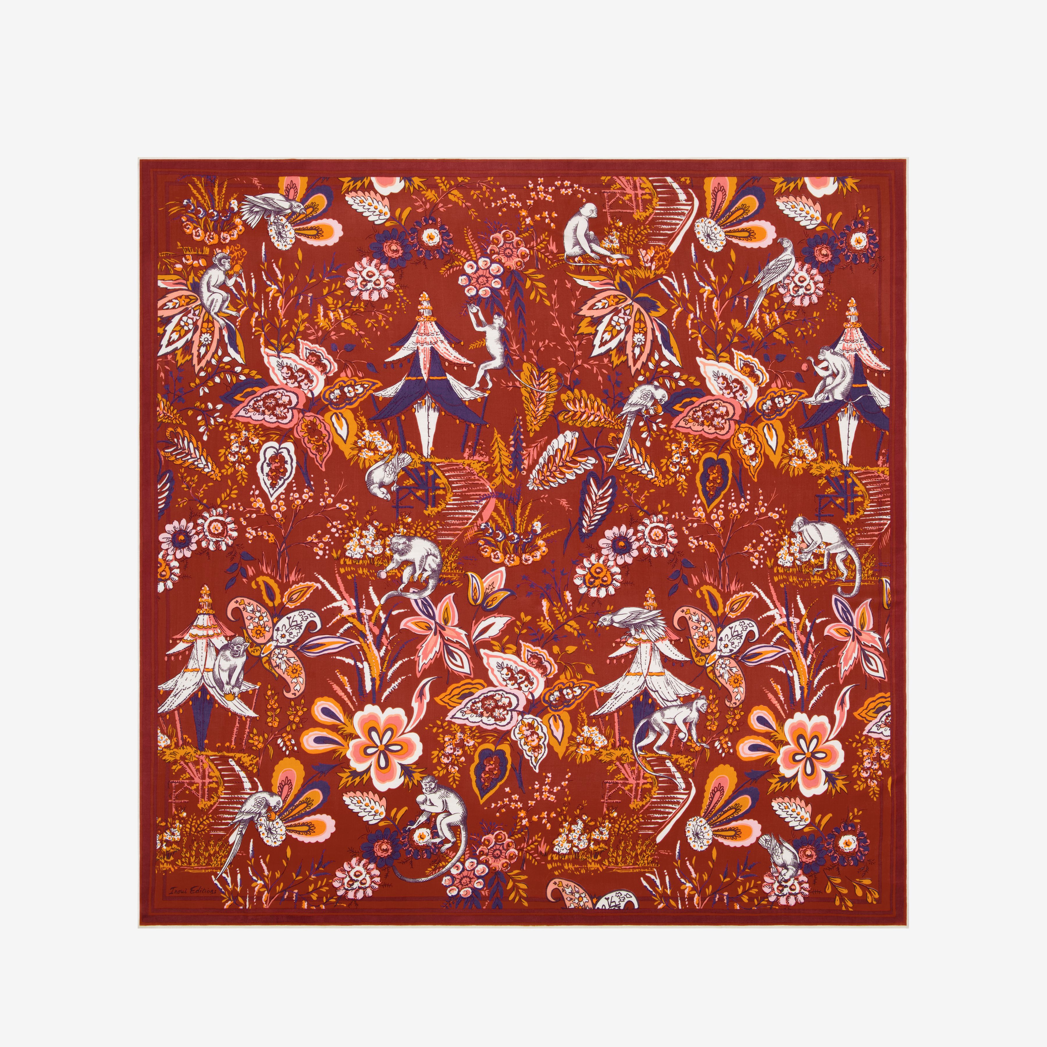 Carré 130 - Pagode - Bois de rose