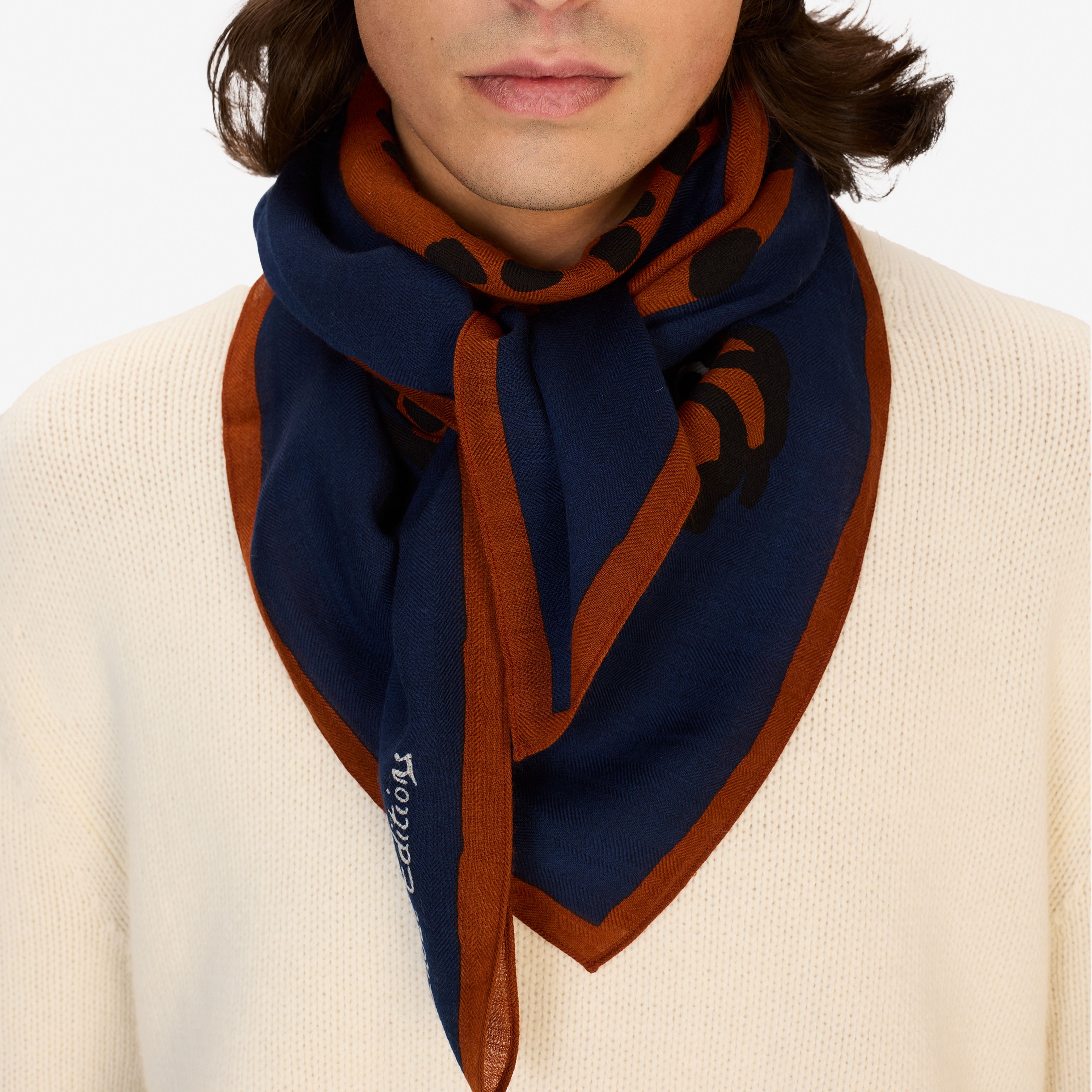 Square 100 - Feline - Blue