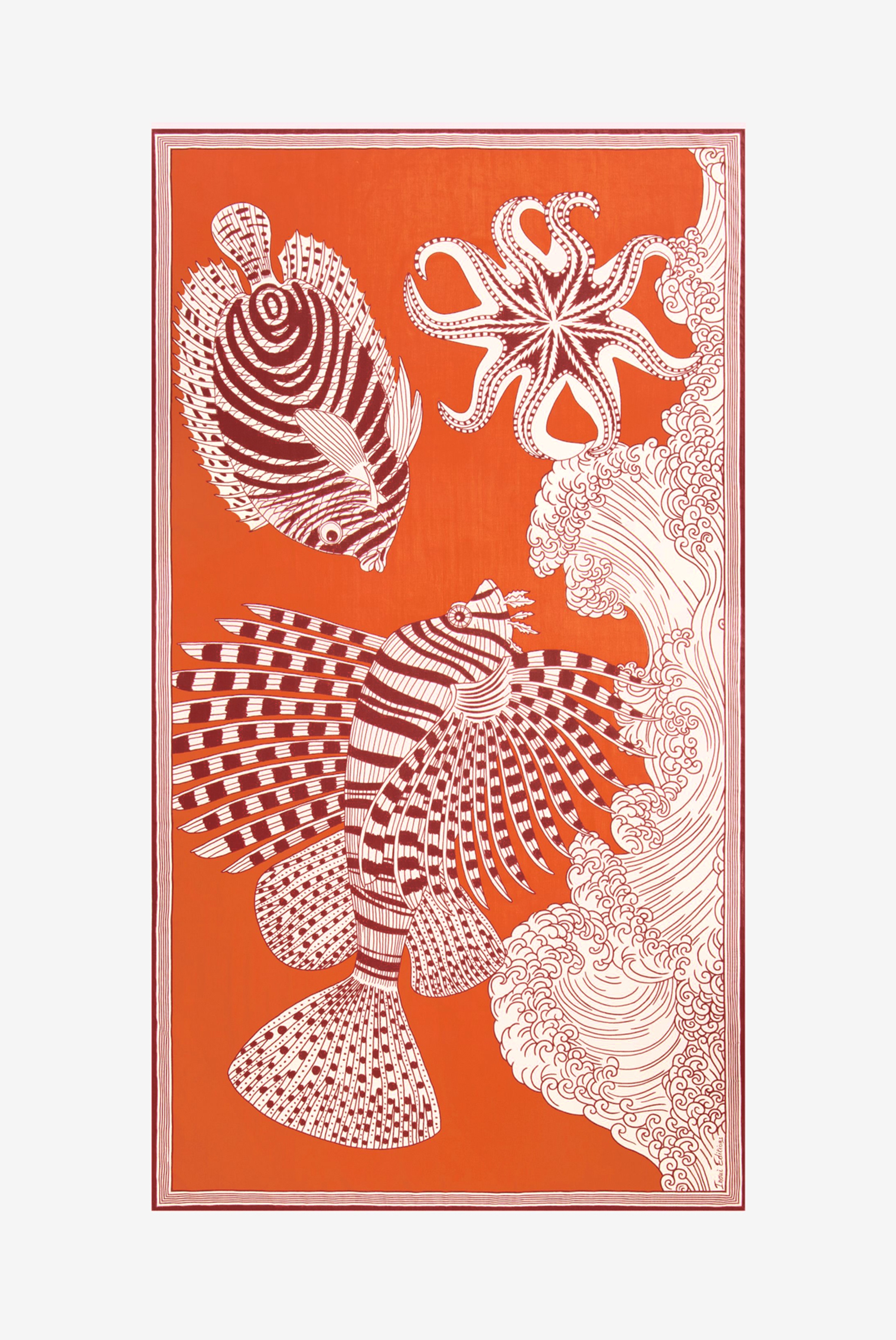 Écharpe 100 - Vague - Orange