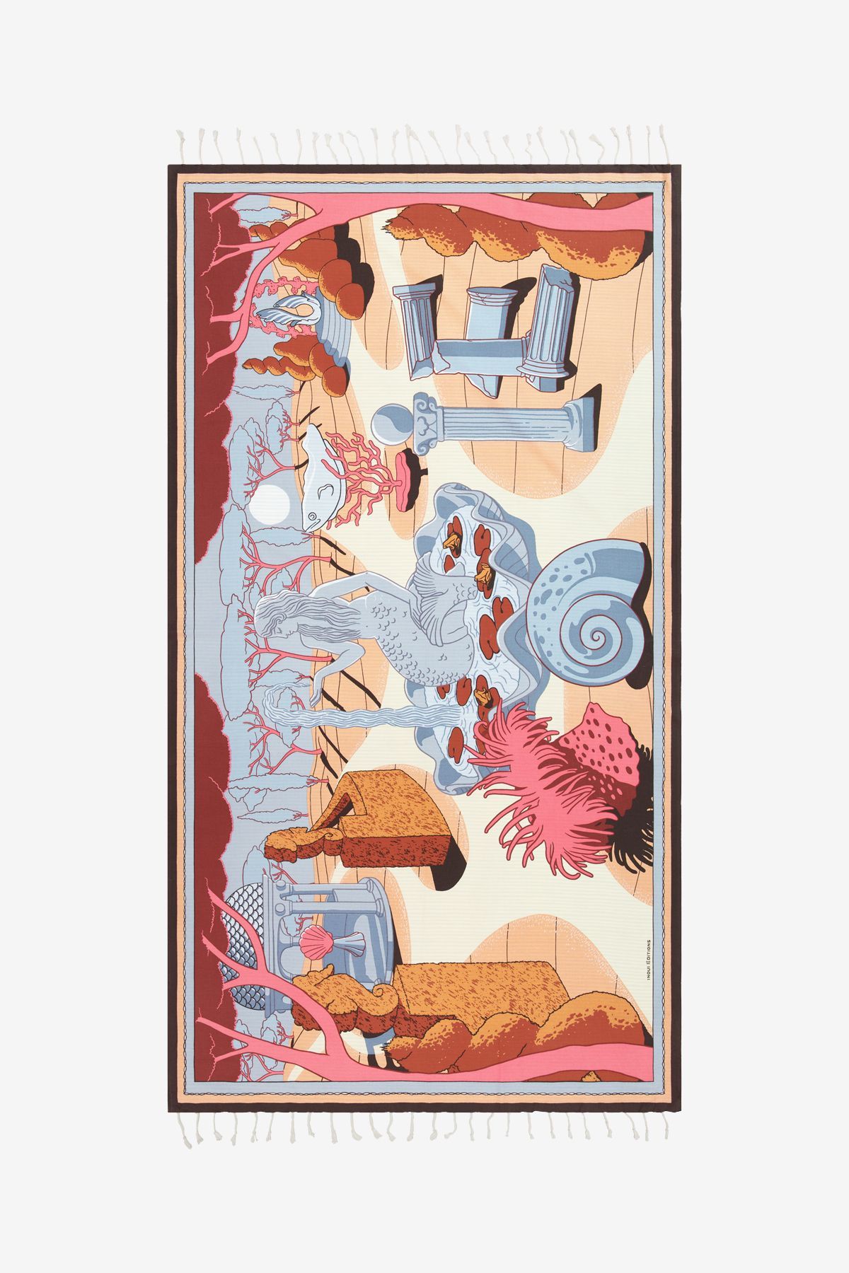 Fouta 100 - Jardin - Corail