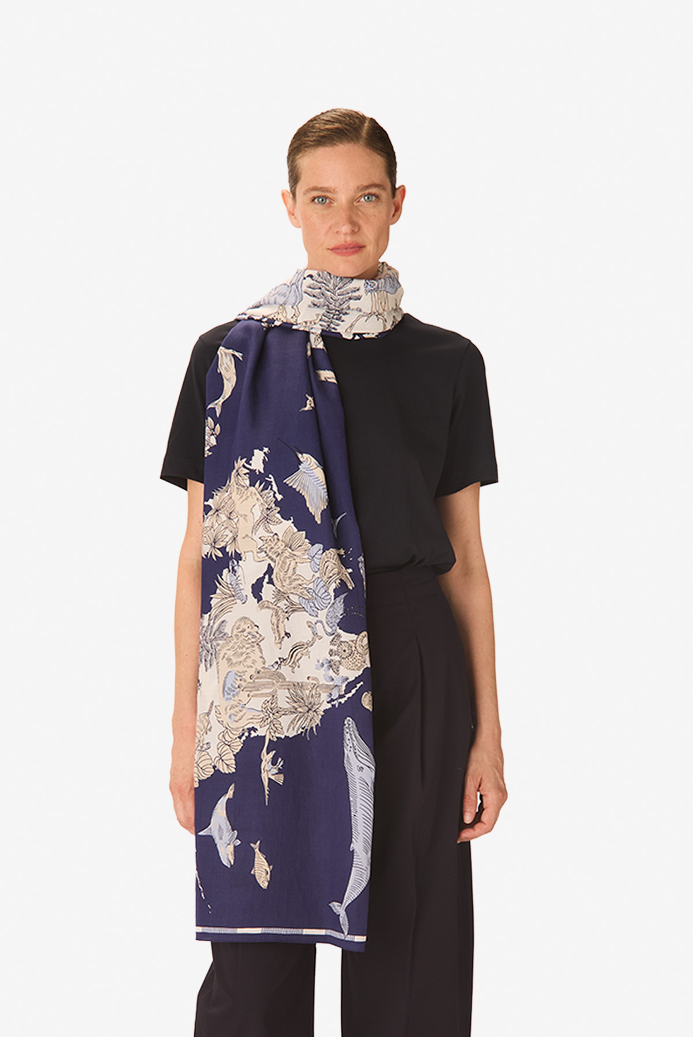 Écharpe 100 - Atlas - Bleu Marine