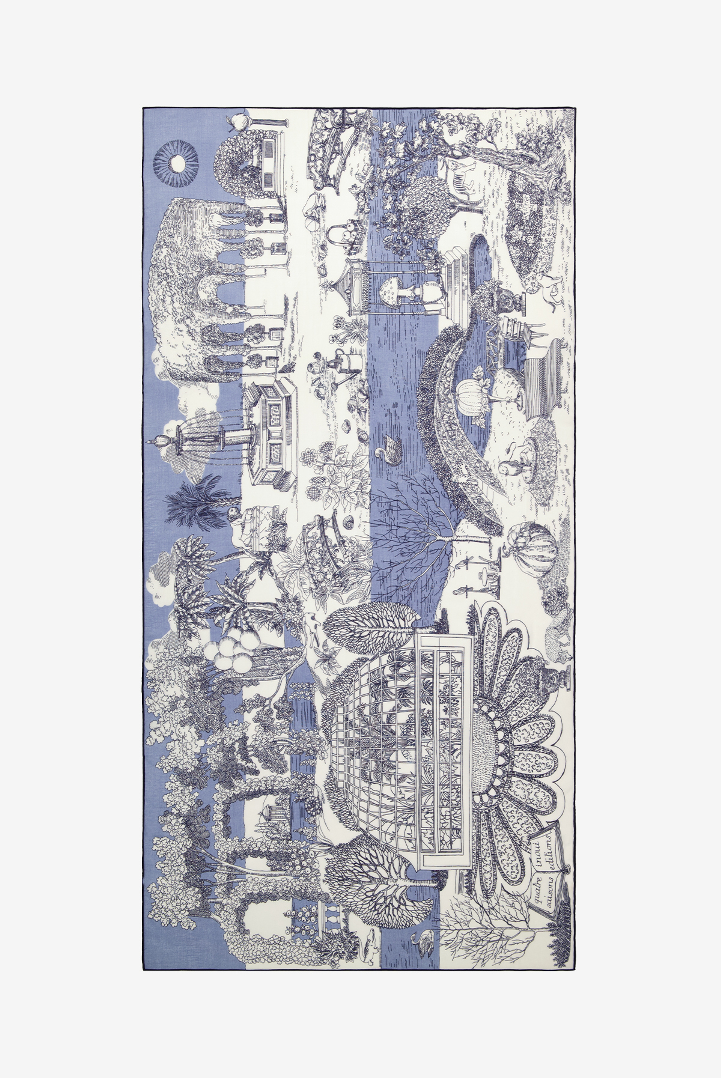 Écharpe 100 - Quatre Saisons - Bleu