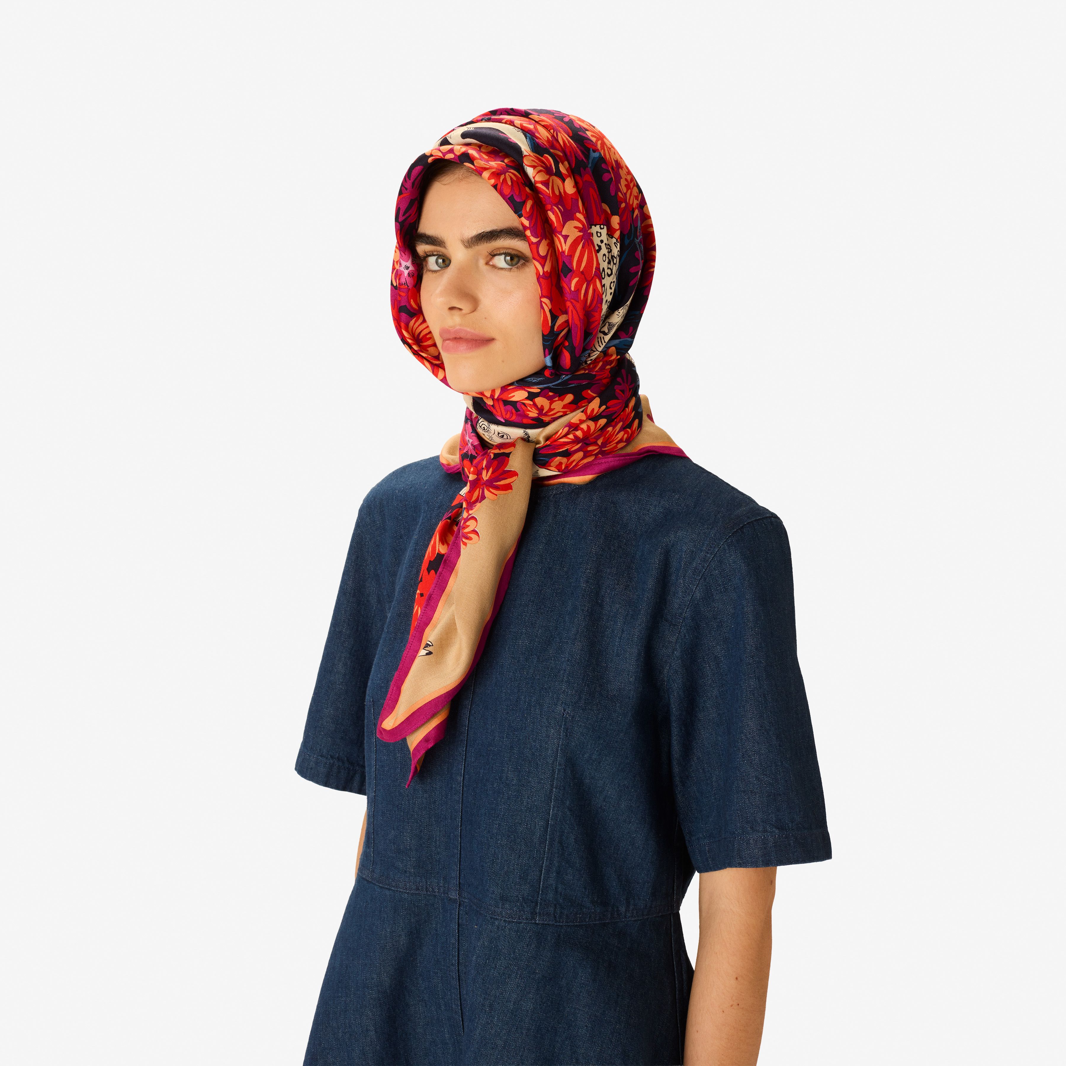 Carré 130 - Bestiaire - Fuchsia