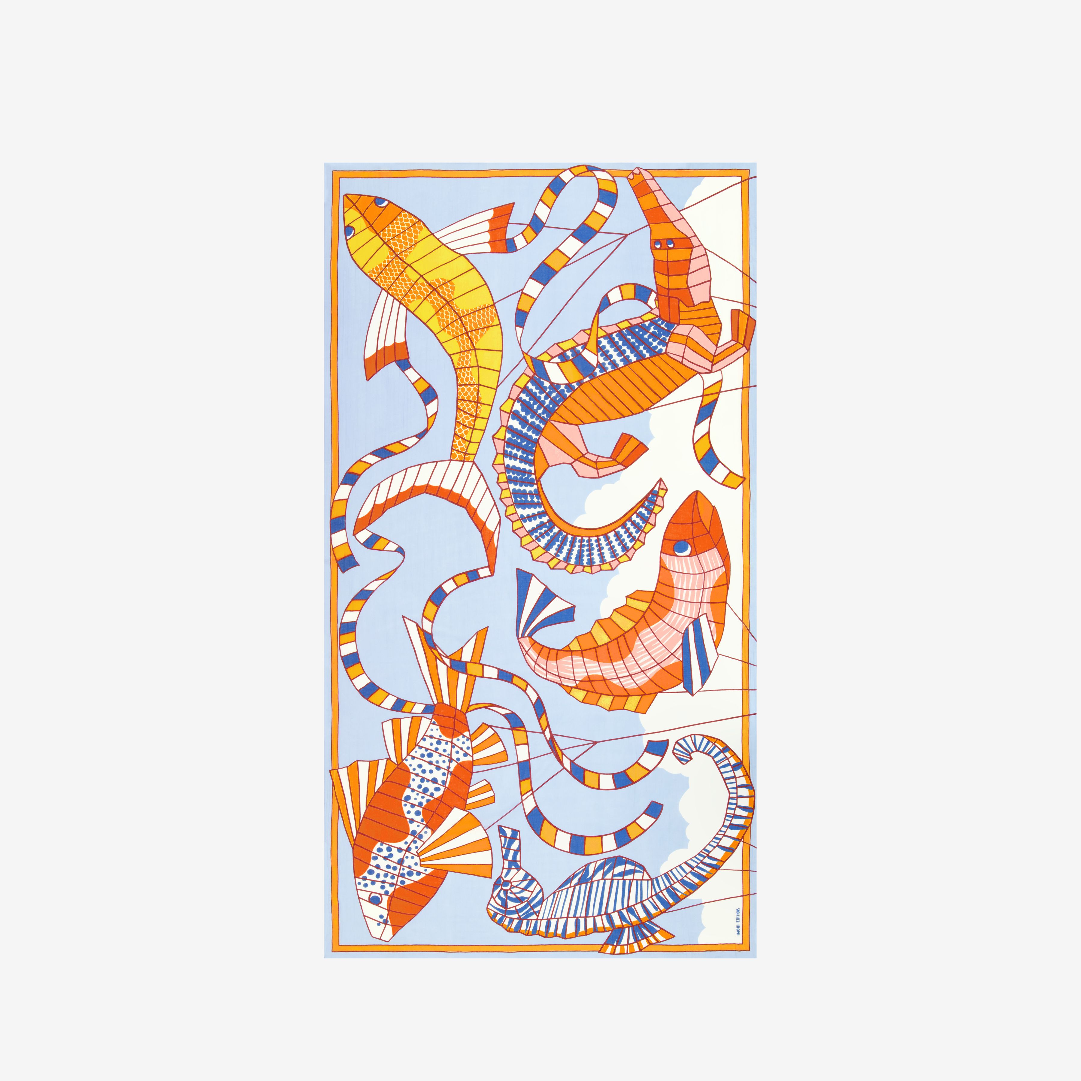 Scarf 100 - Cerfs Volants - Orange