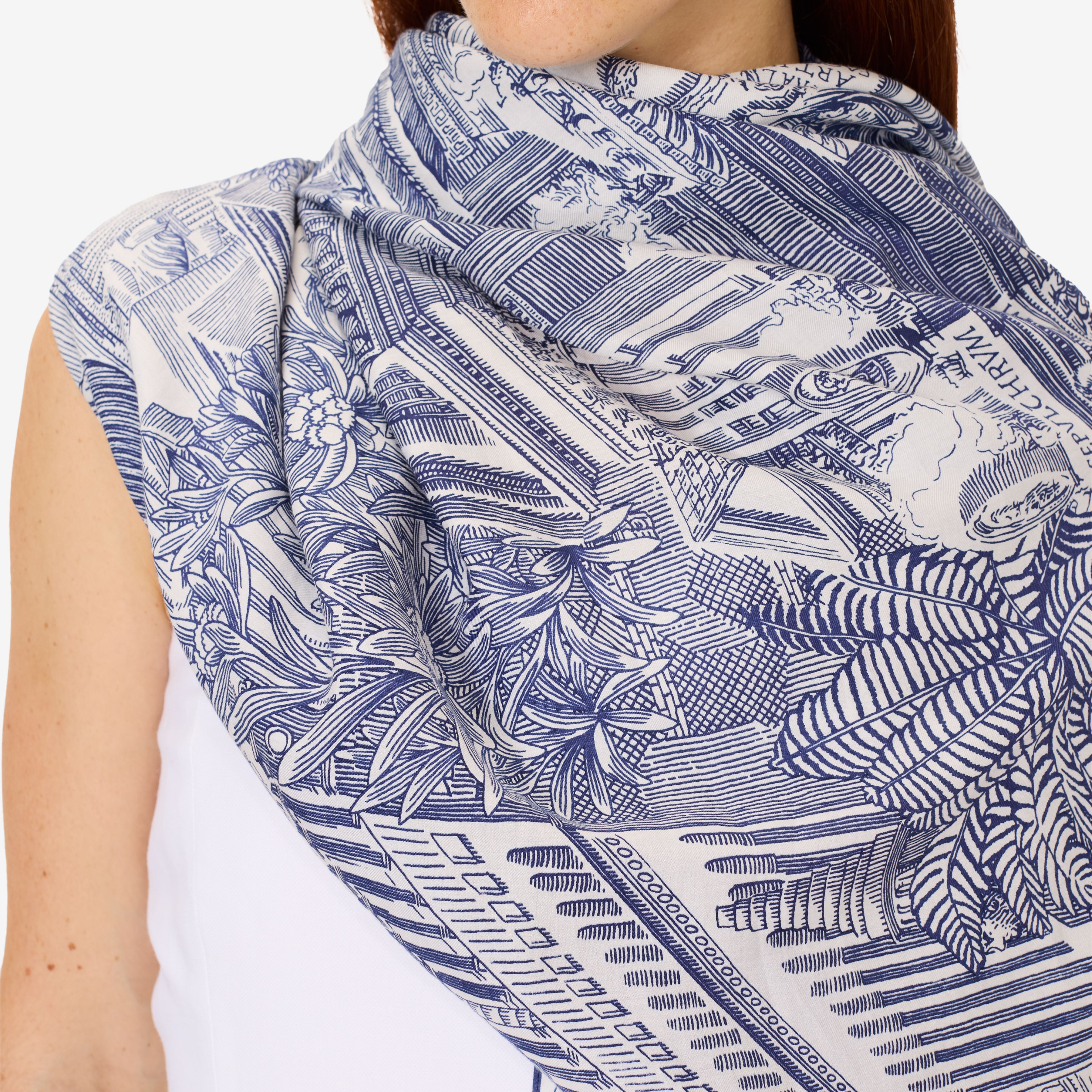 Scarf 100 - Piranesi - Blue