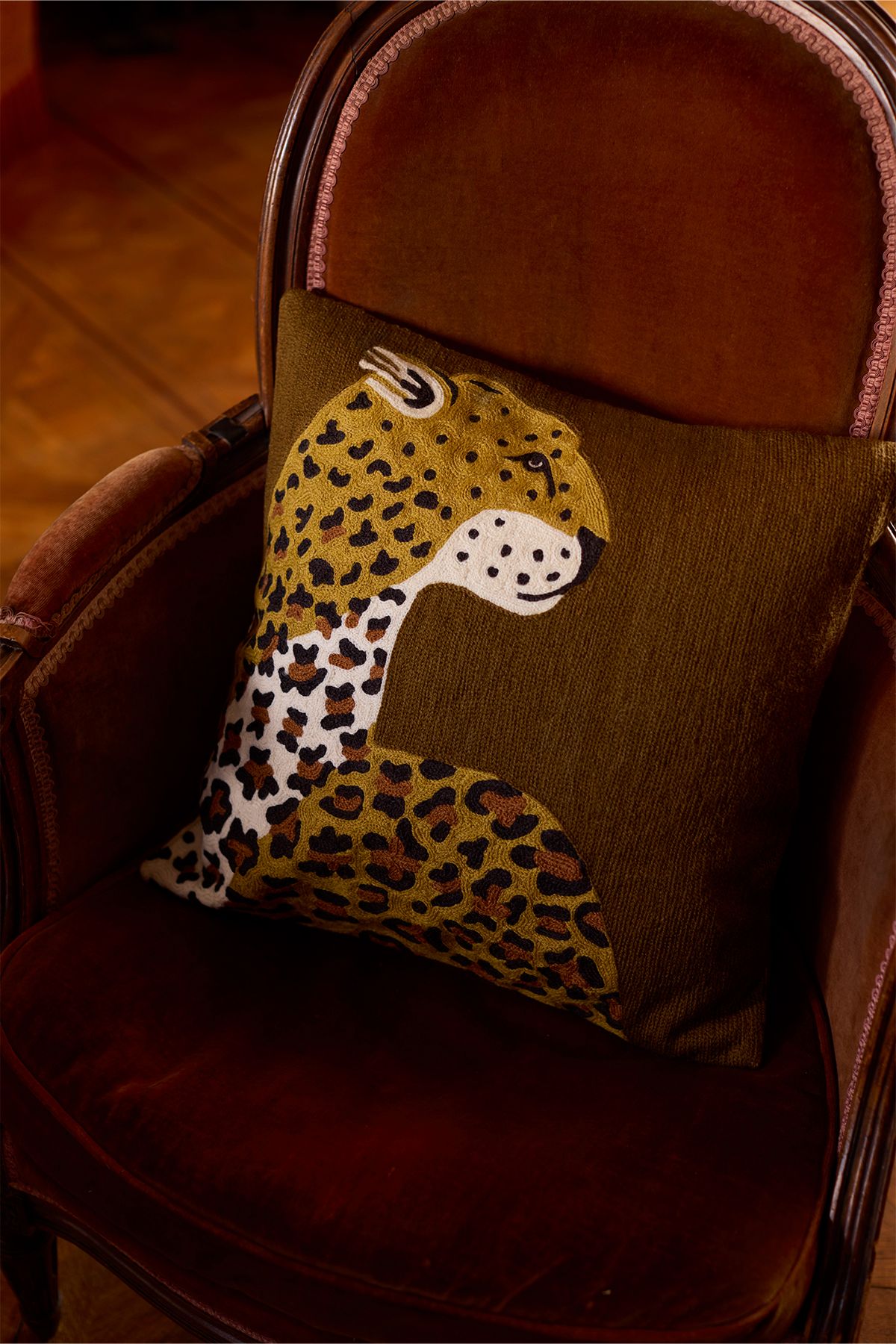 Housse de Coussin 45 - Leopard - Safran