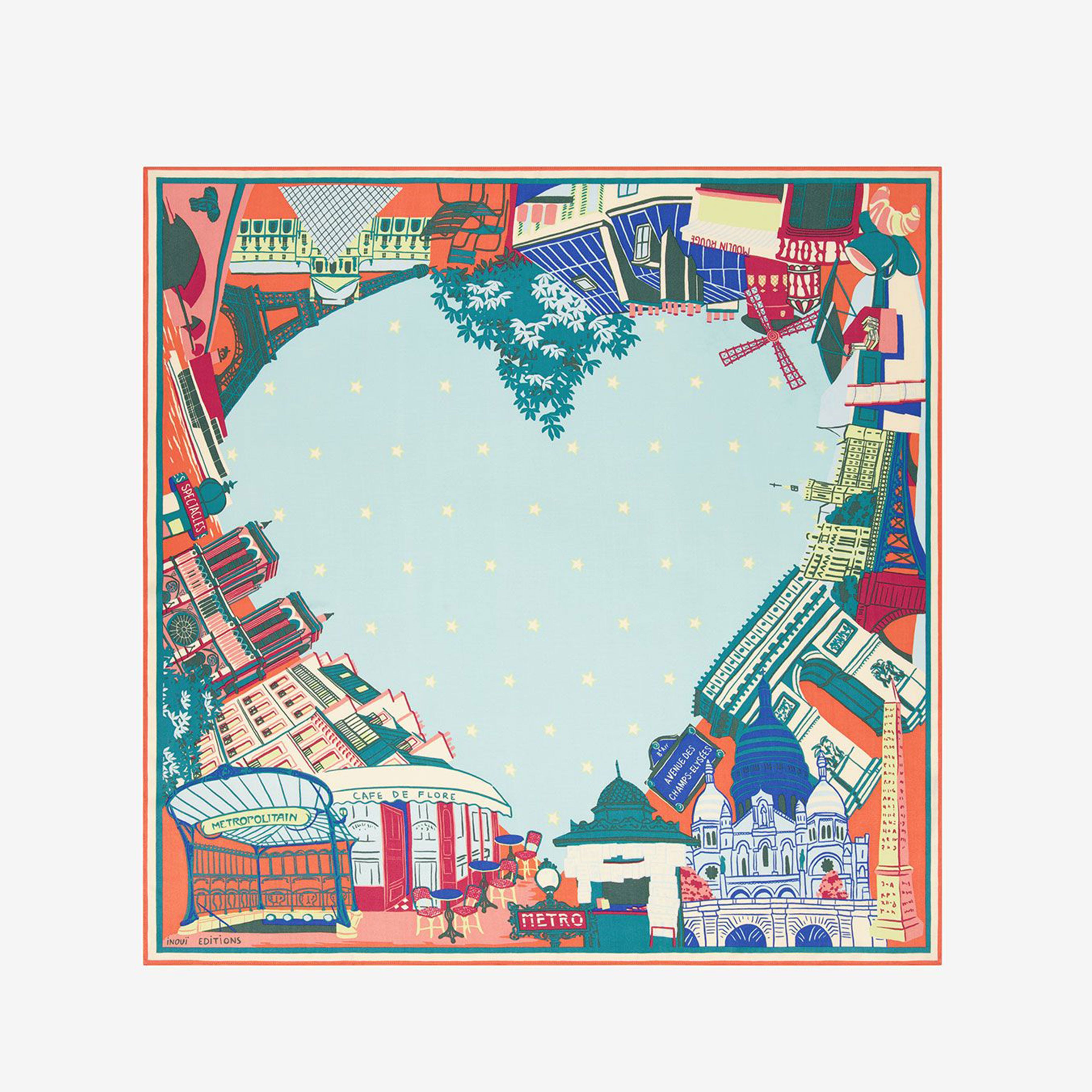 Silk Square 100 - J'Aime Paris - Multicolor