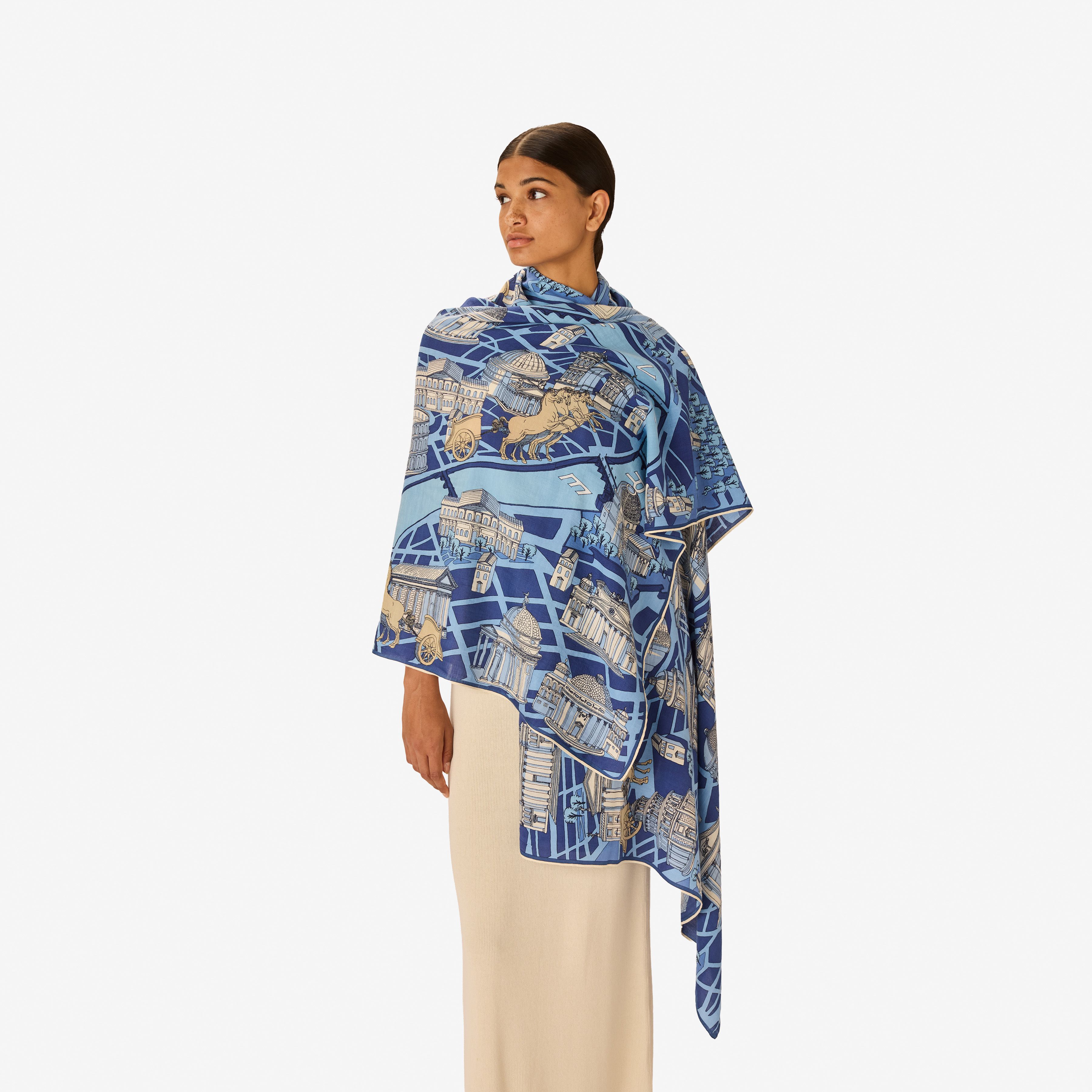 Écharpe 100 - Rome - Bleu