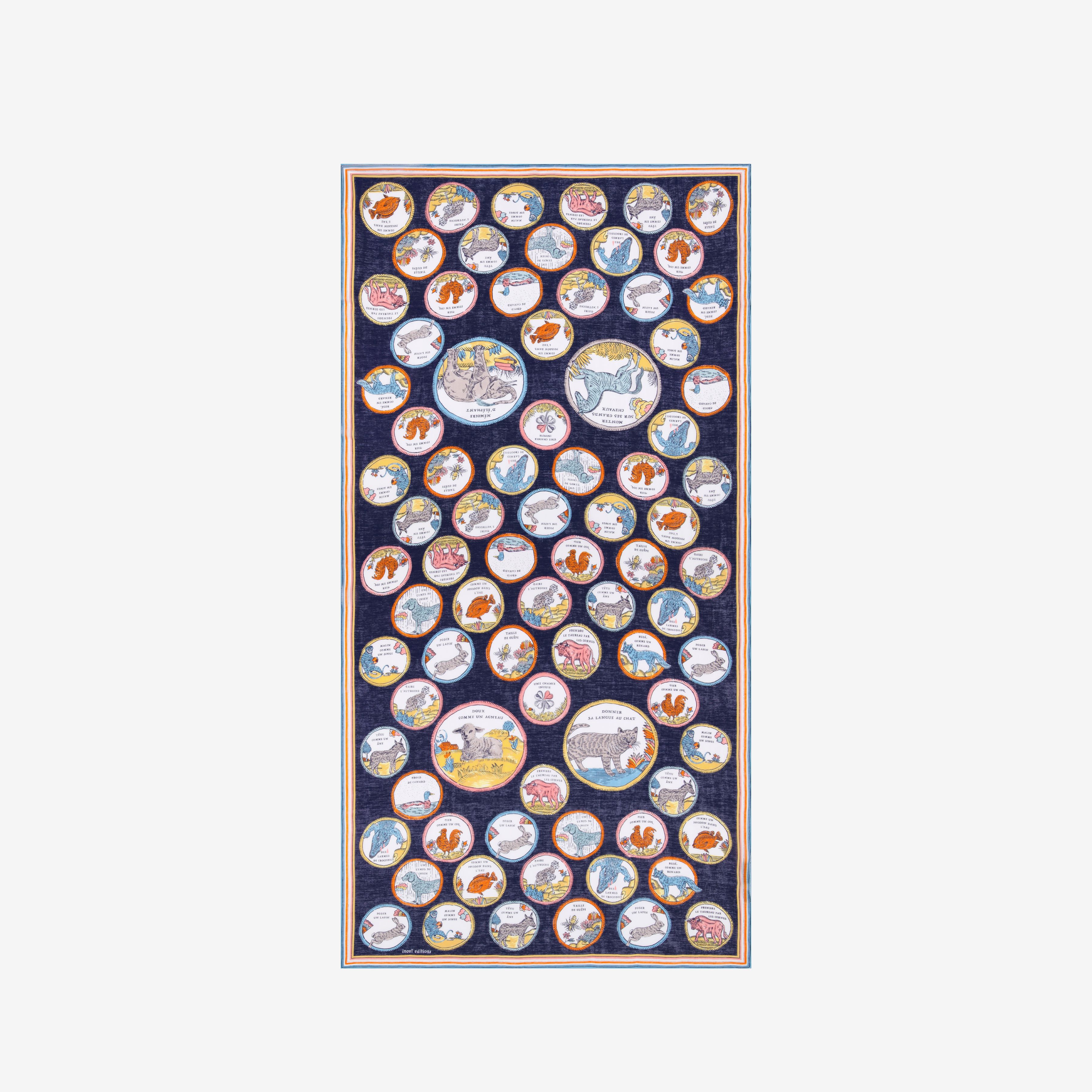 Schal 100 - Chance Inoui - Marineblau