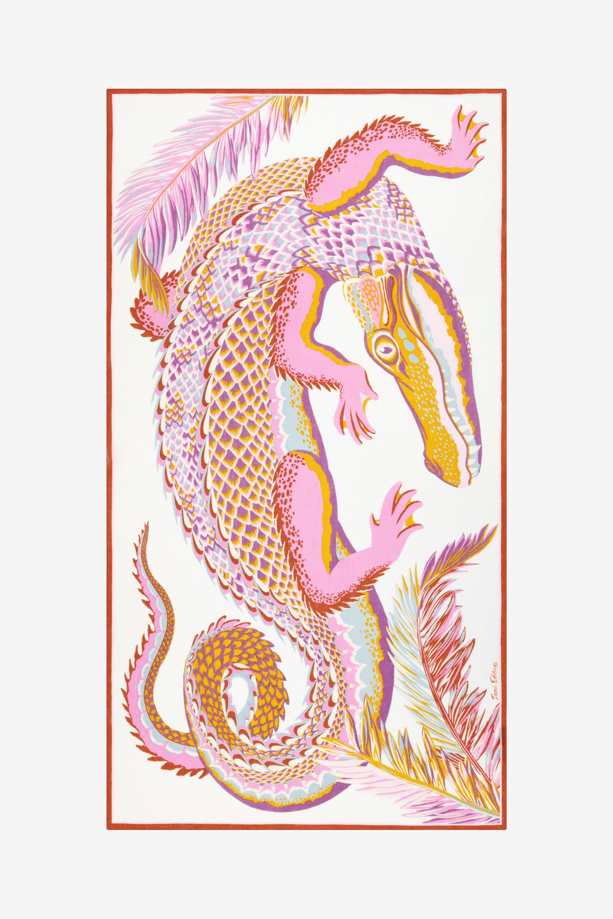 Écharpe 100 - Croco - Blanc