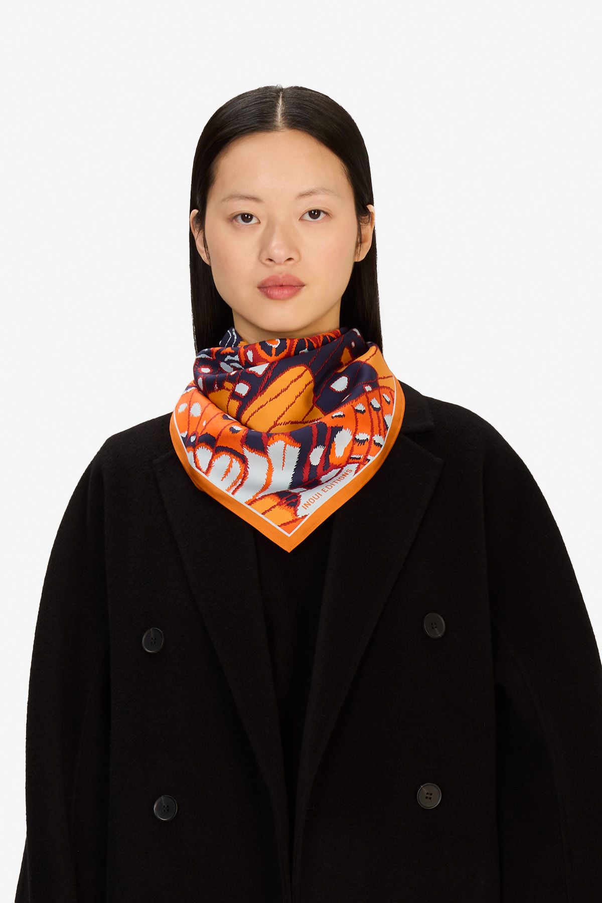 Carré 65 - Papillons - Orange