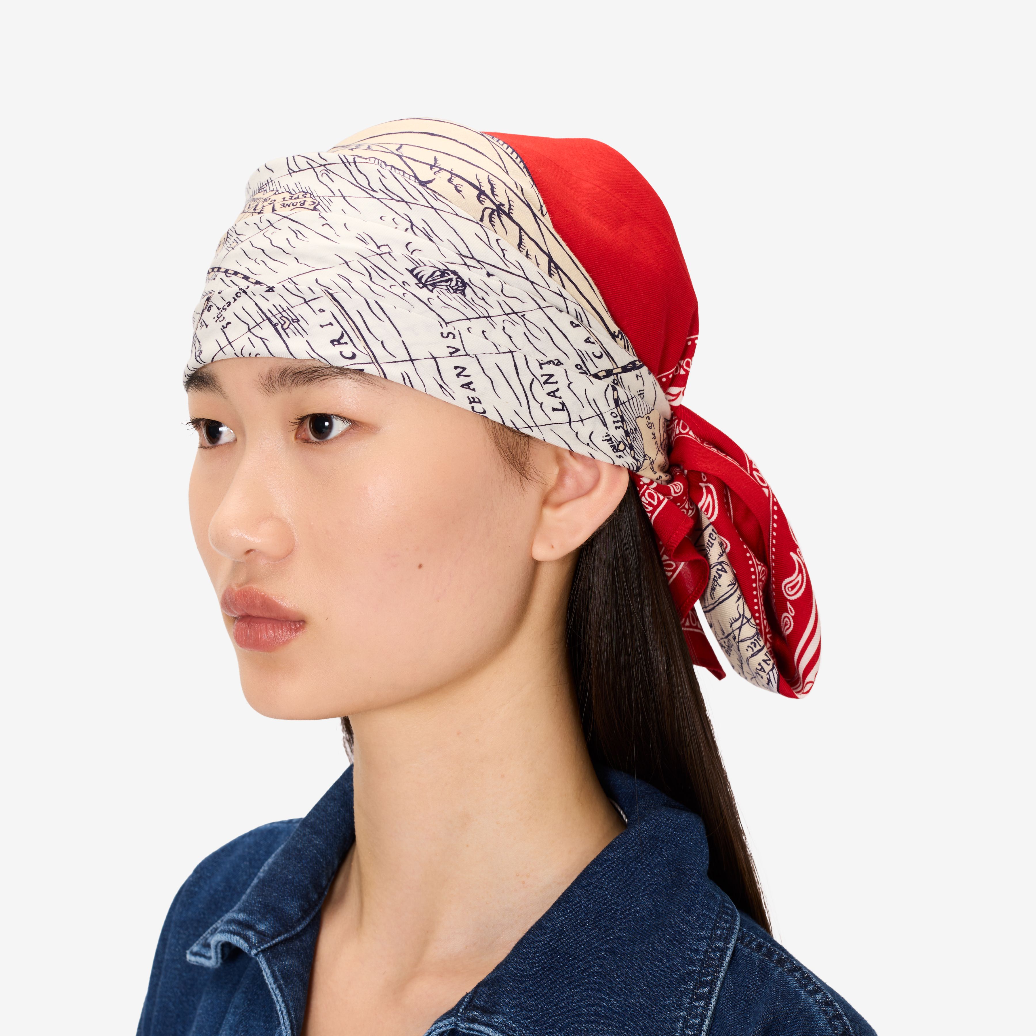 Carré 100 - Mappemonde - Rouge