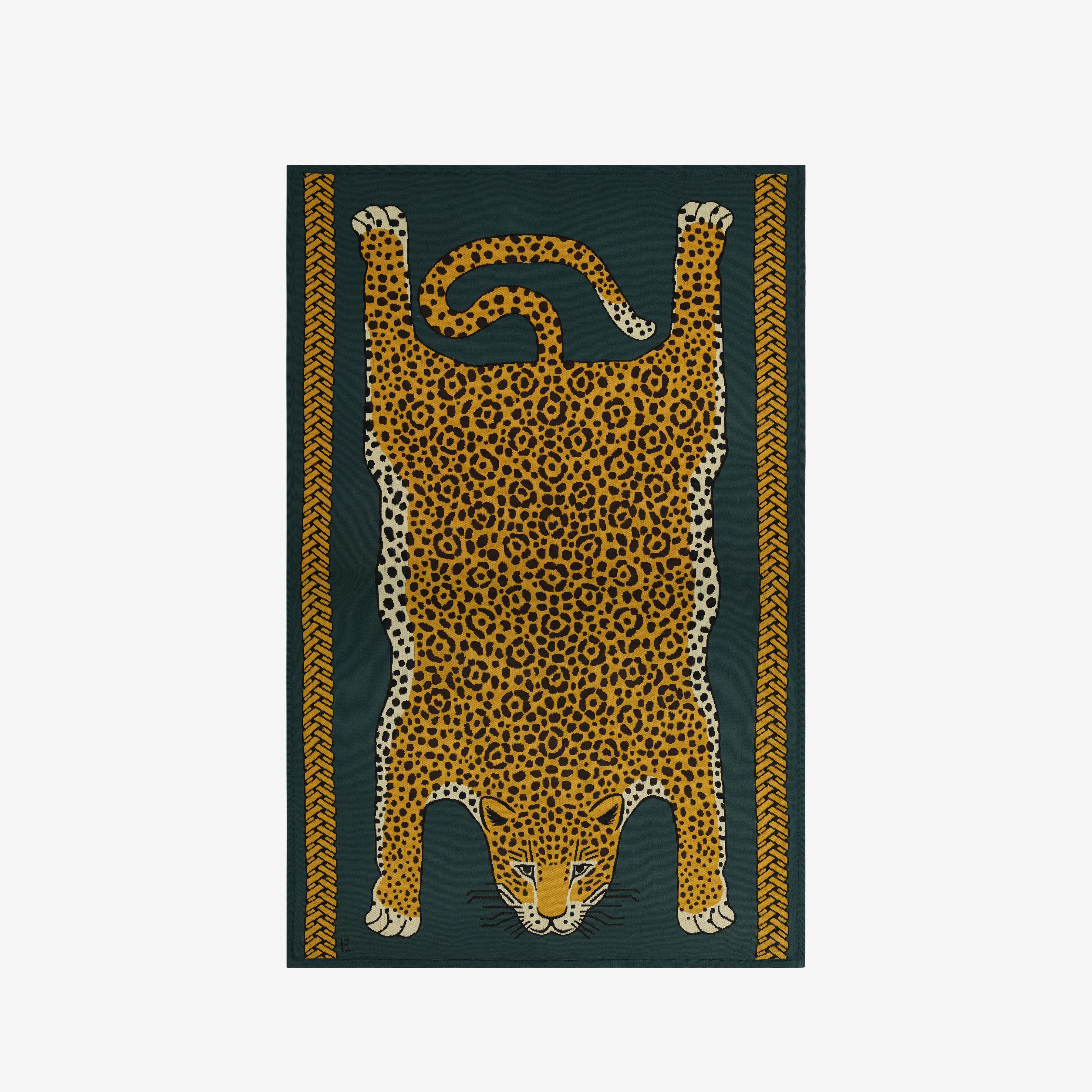 Plaid 130 - Leopard - Vert