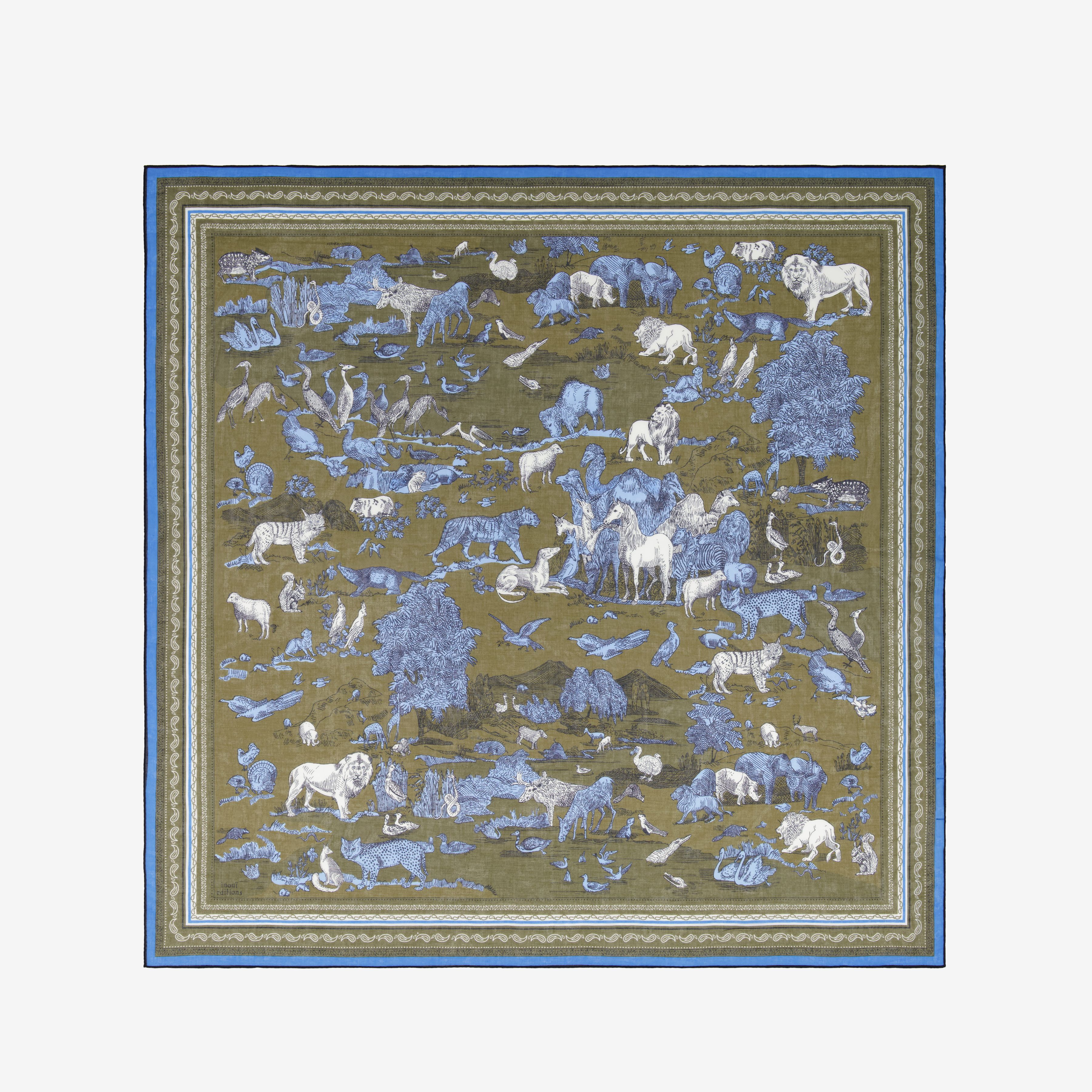 Carré 130 - Reverie - Kaki