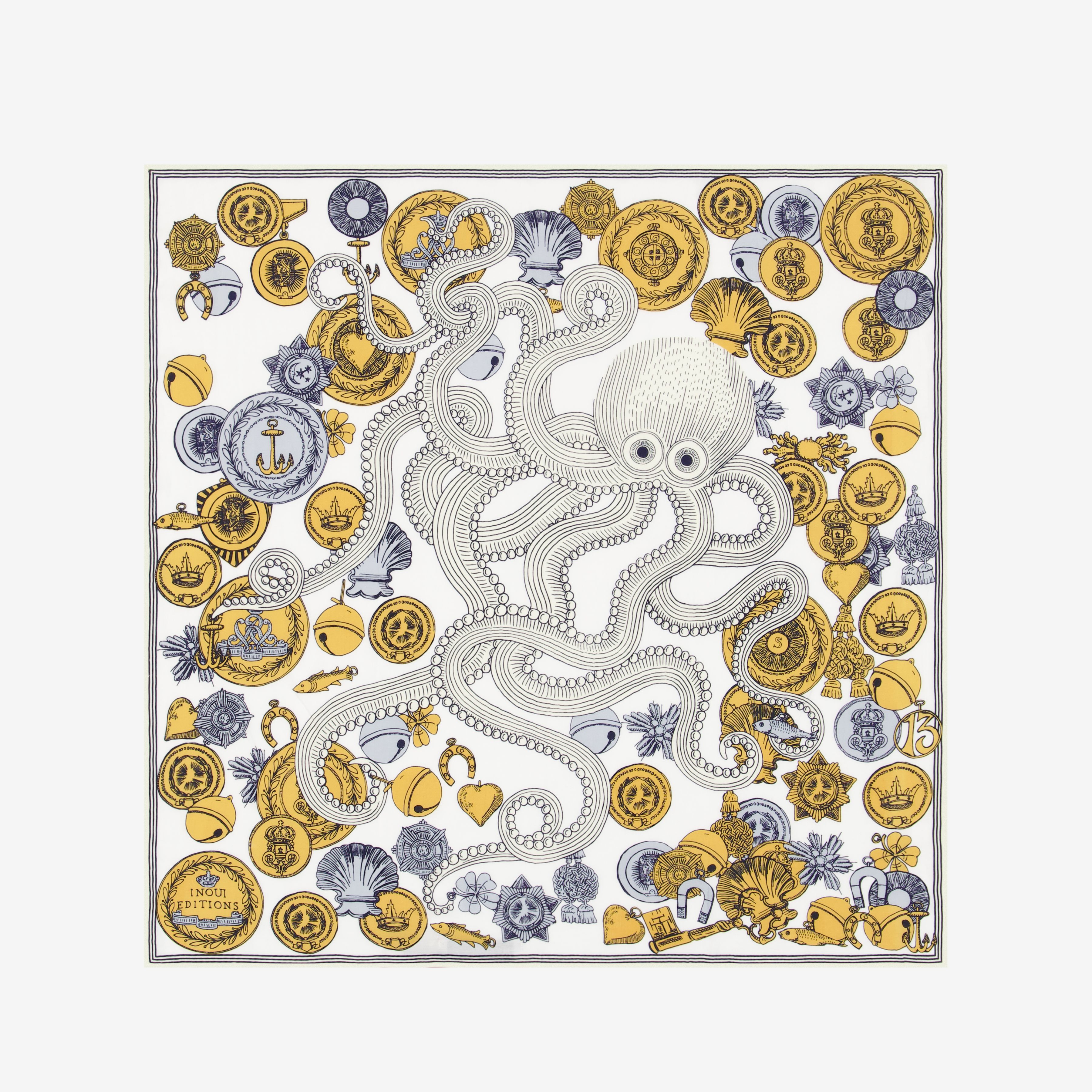 Square 65 - Octopus - White