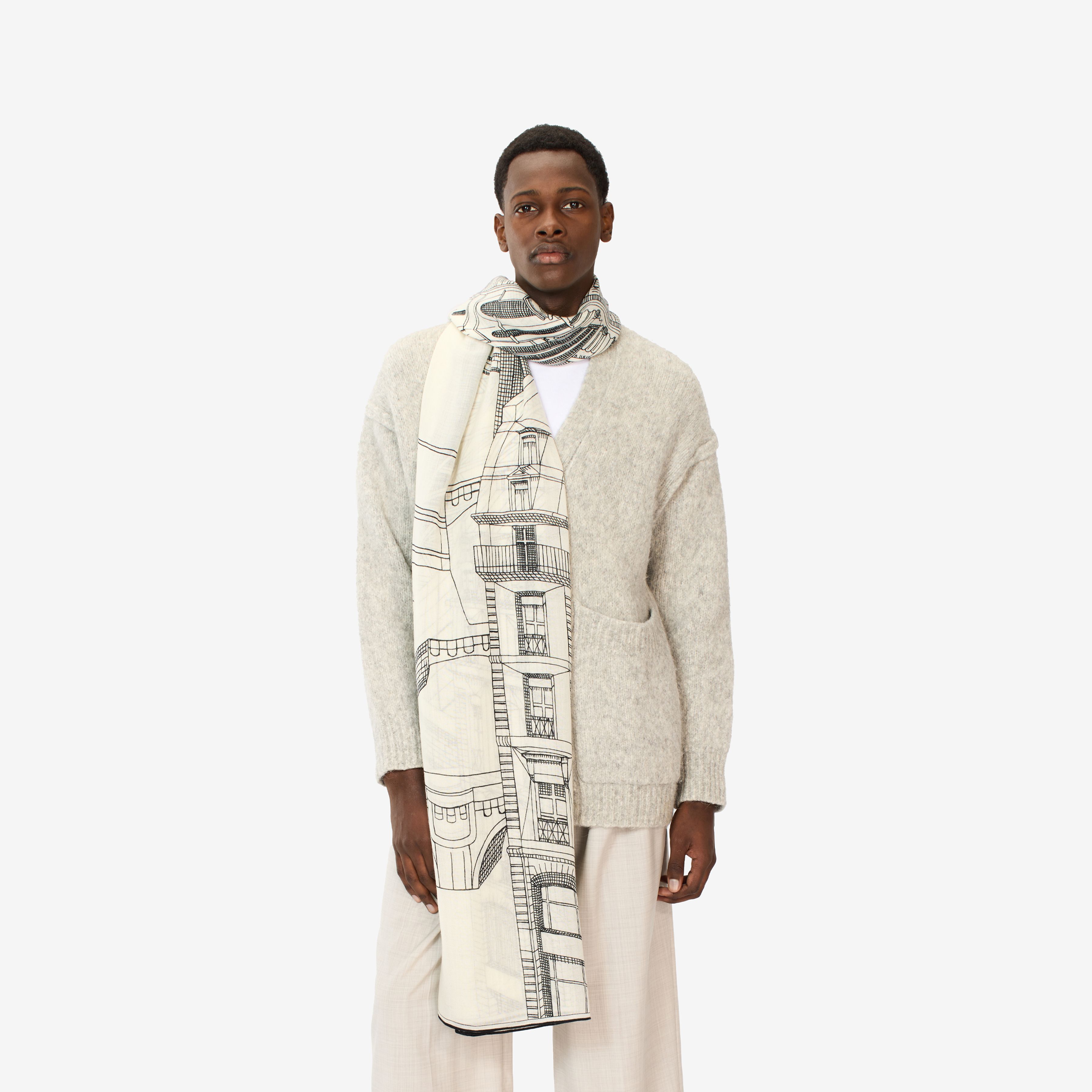 Scarf 100 - Paris - White