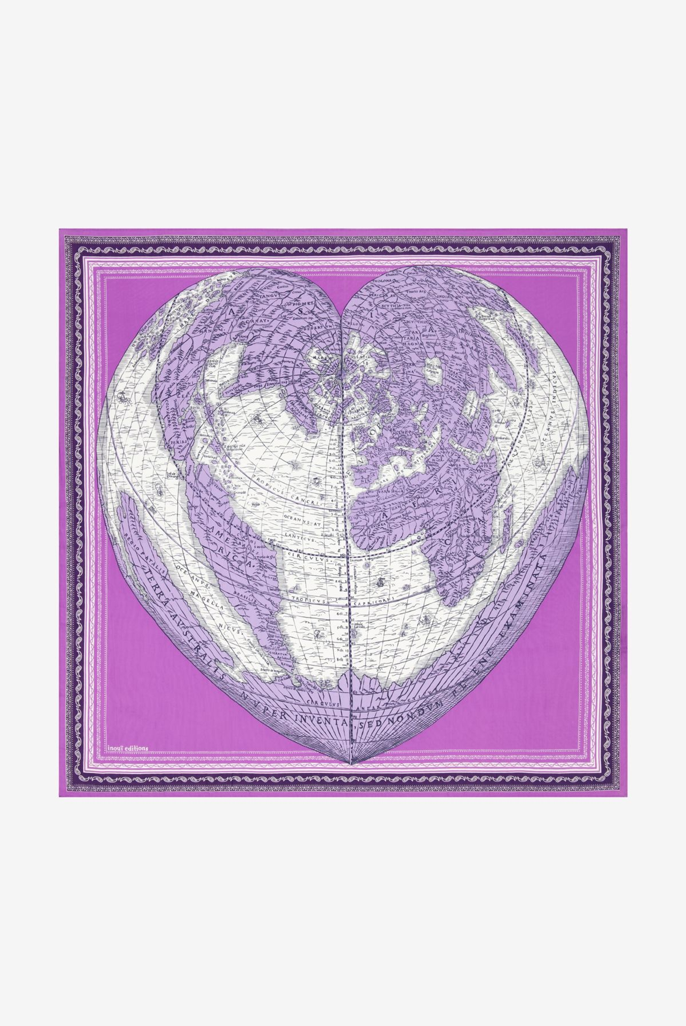 Carré 100 - Mappemonde - Violet