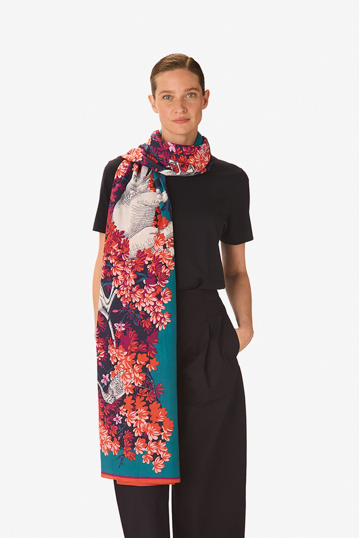 Écharpe 100 - Bestiaire - Rose