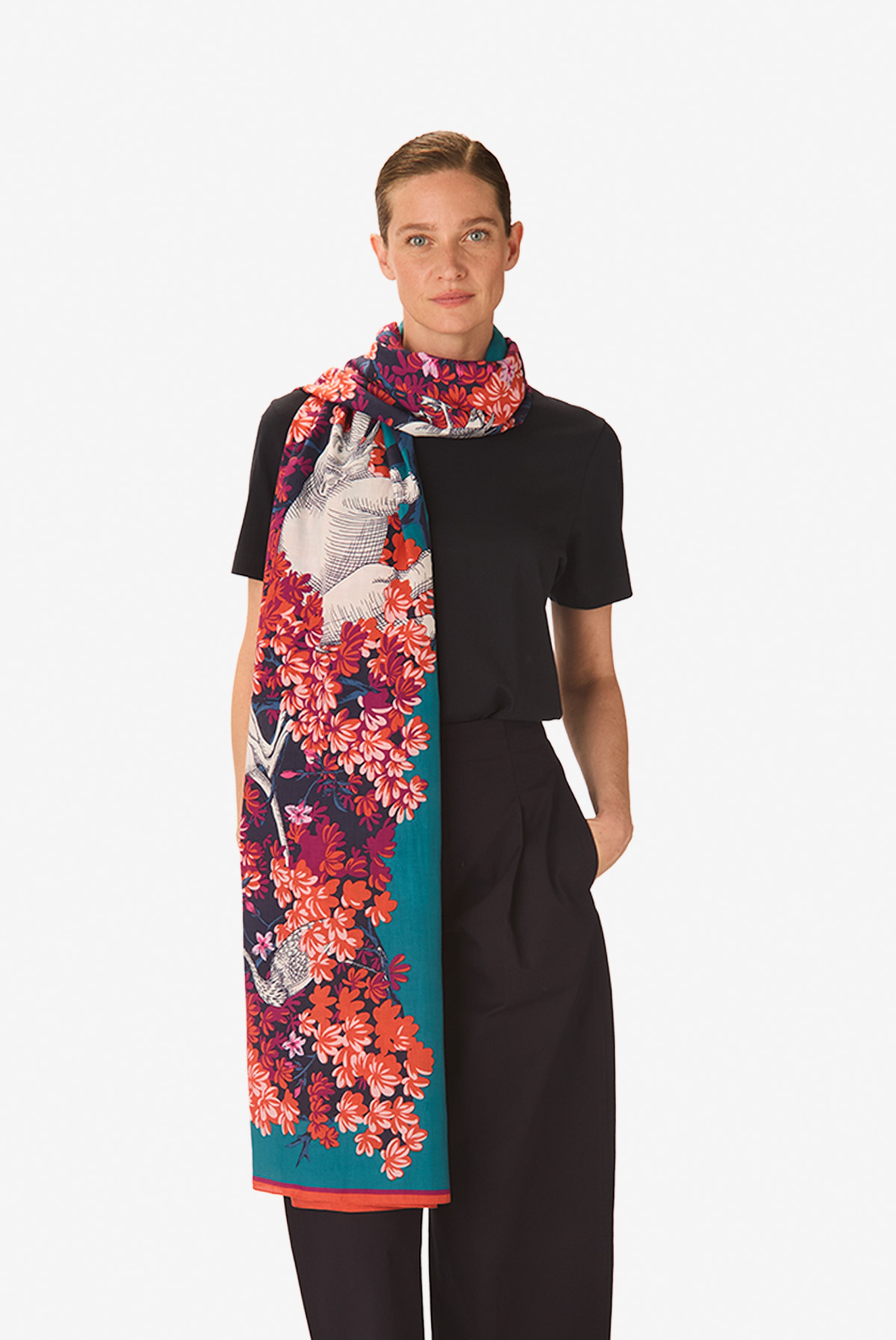 Écharpe 100 - Bestiaire - Rose