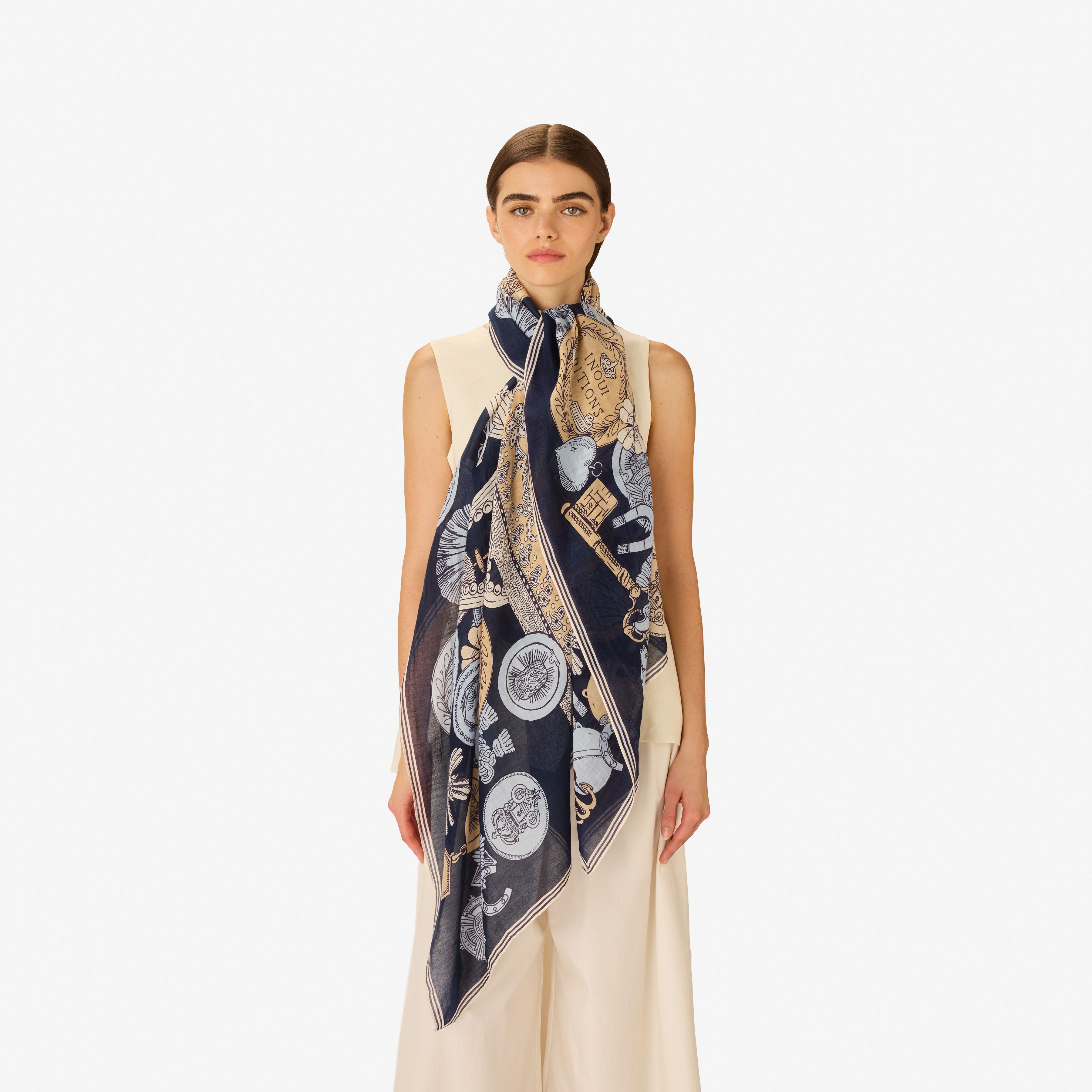 Scarf 100 - Octopus - Navy