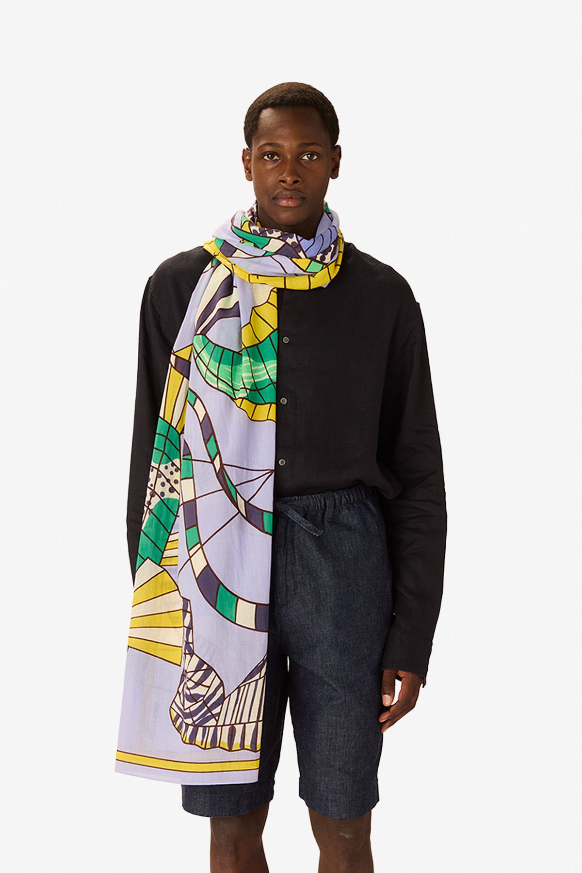 Écharpe 100 - Cerfs Volants - Parme