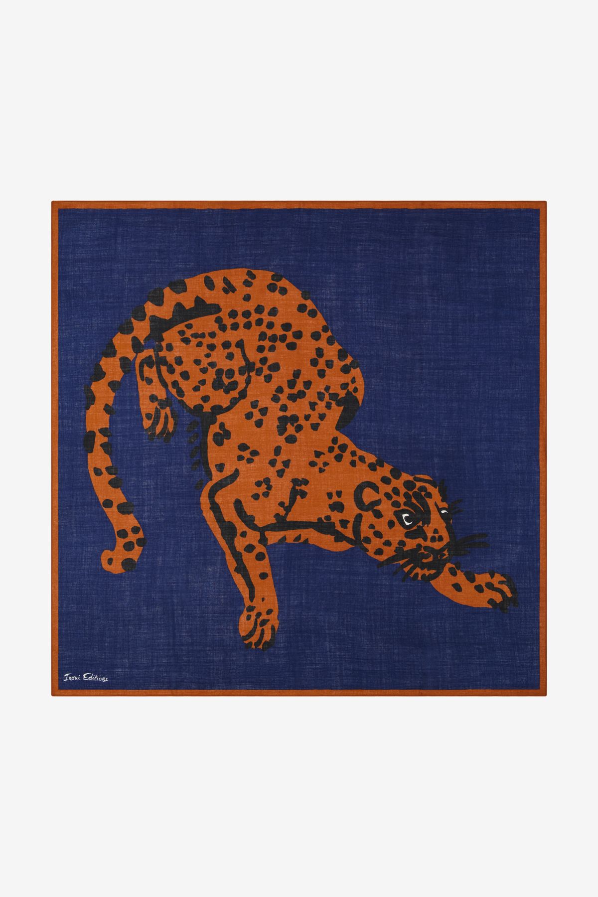 Carré 100 - Feline - Bleu