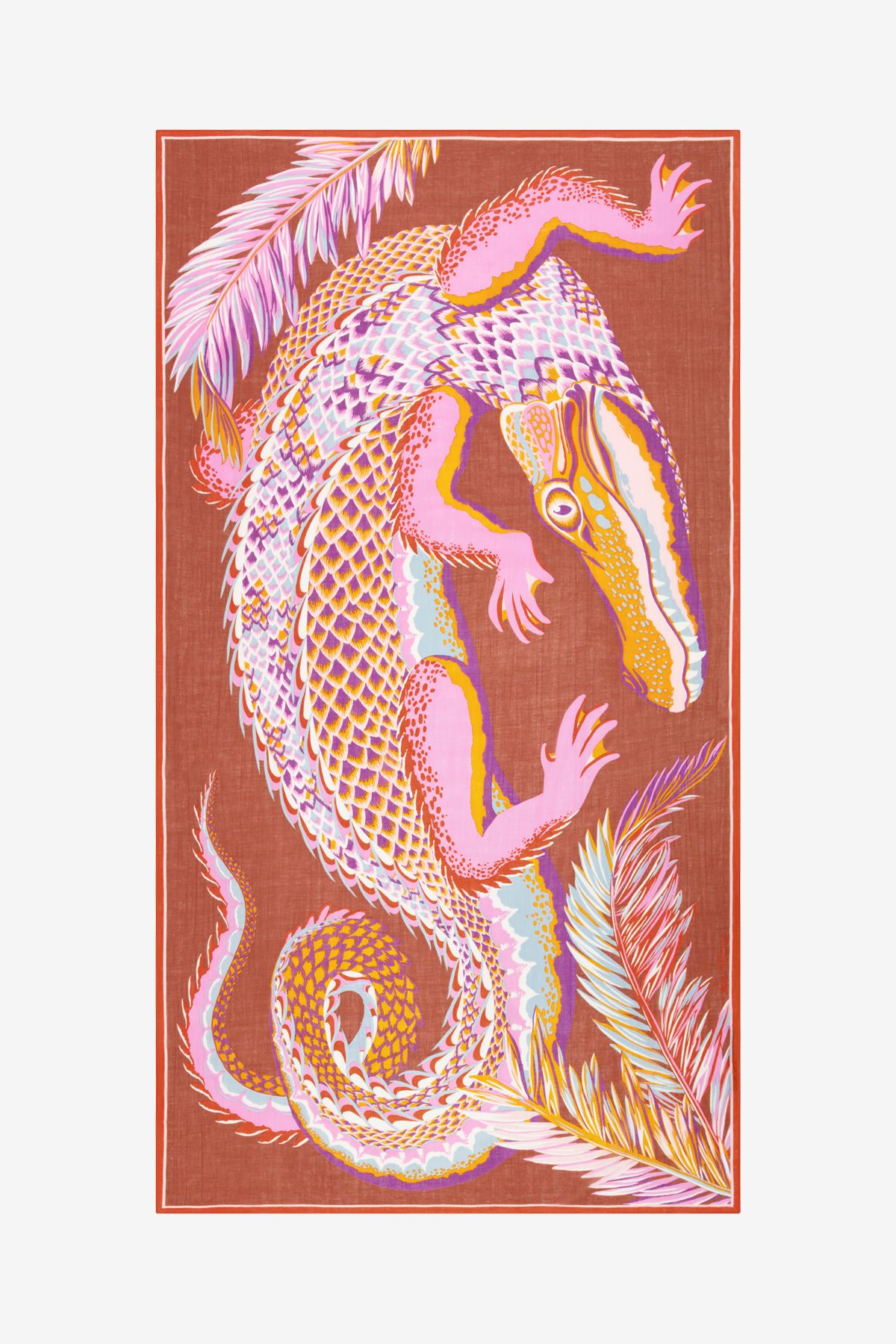 Écharpe 100 - Croco - Caramel