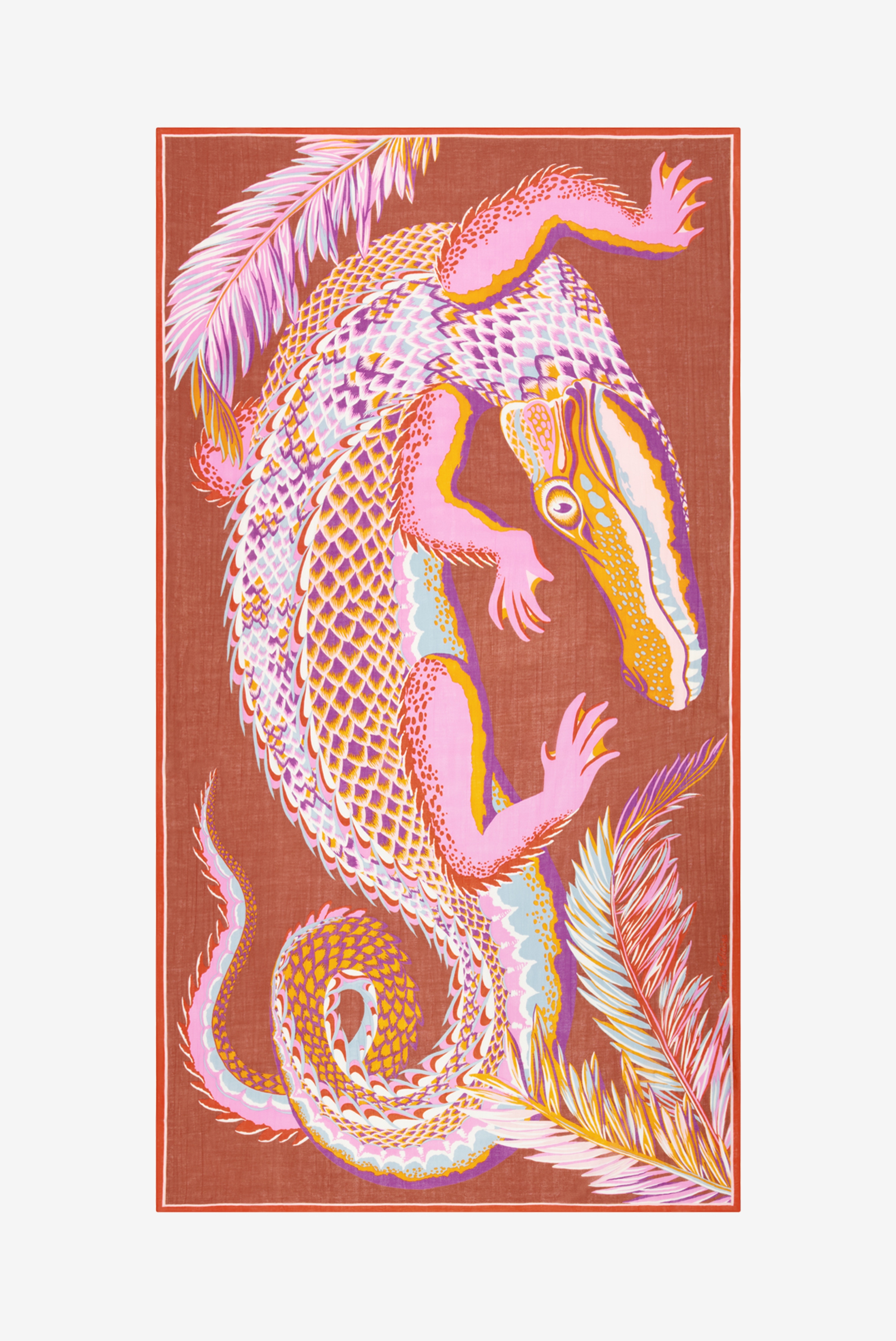 Écharpe 100 - Croco - Caramel