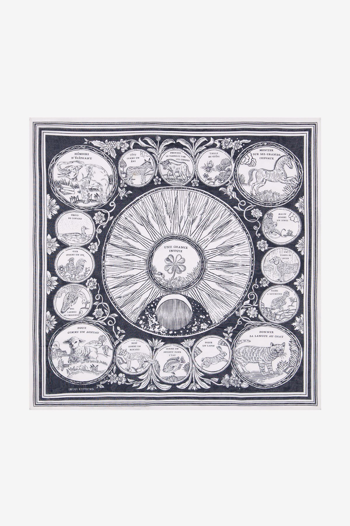 Carré 70 Coton - Chance Inoui - Noir