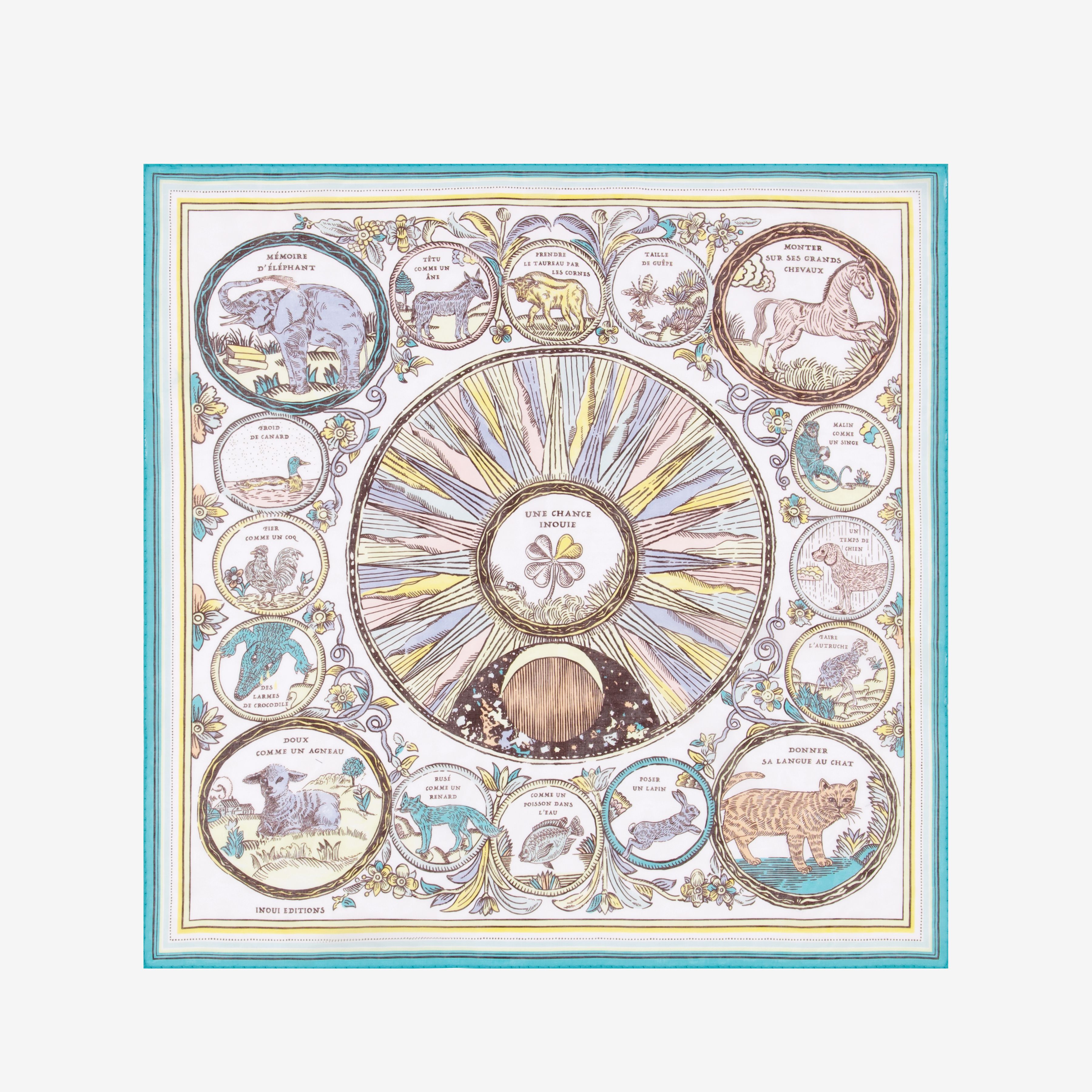 Carré 70 Coton - Chance Inoui - Pastel