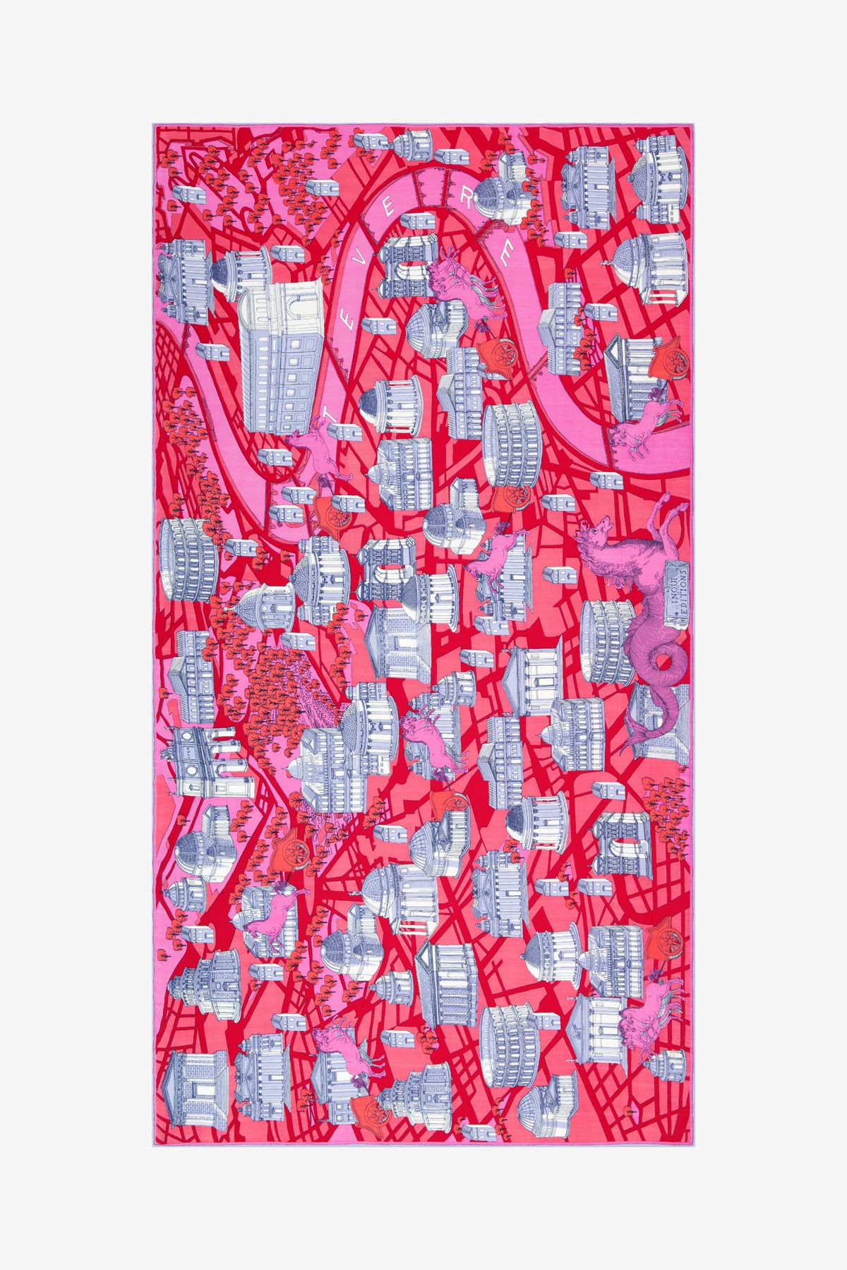 Écharpe 100 - Rome - Rouge