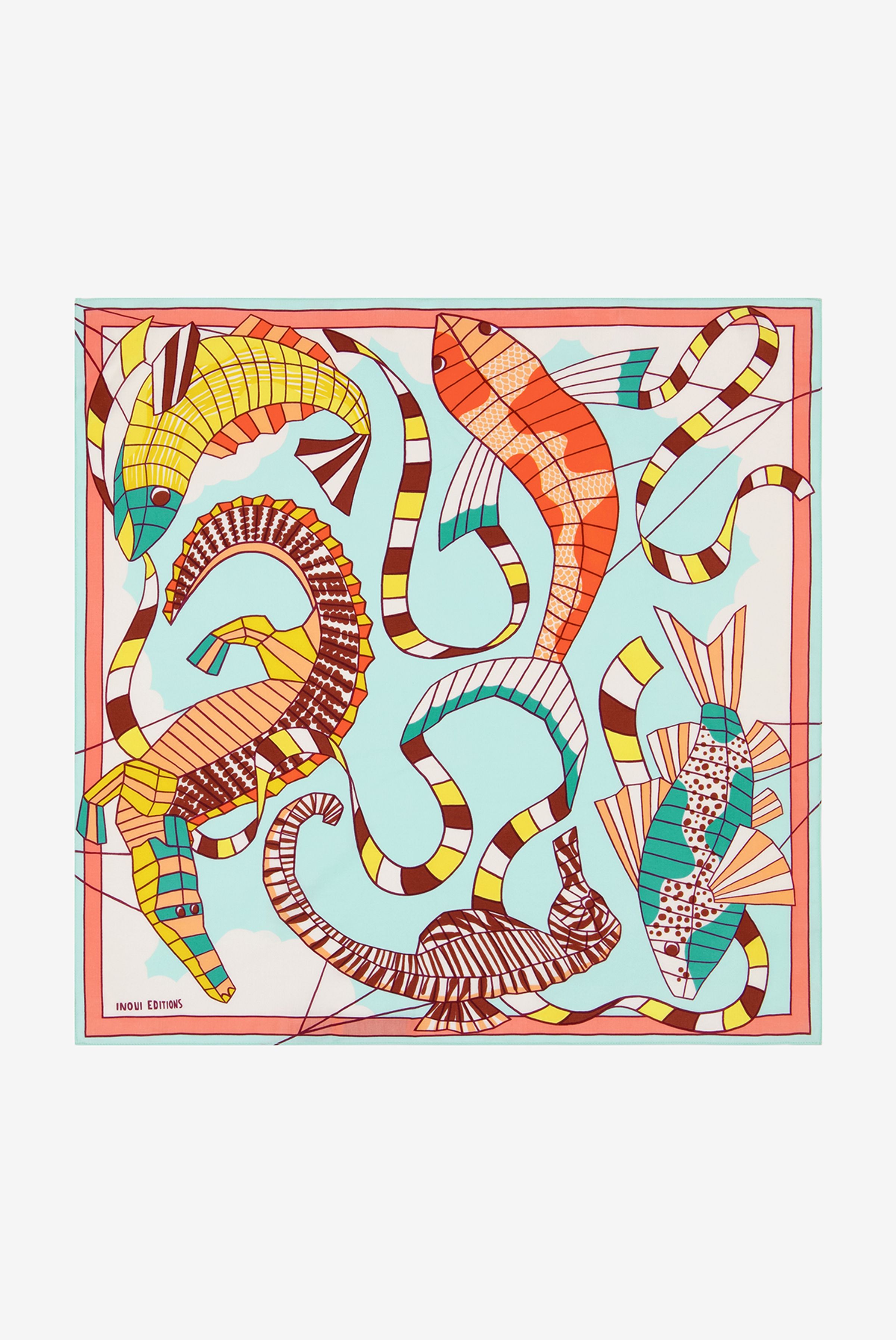 Carré 65 - Cerfs Volants - Turquoise