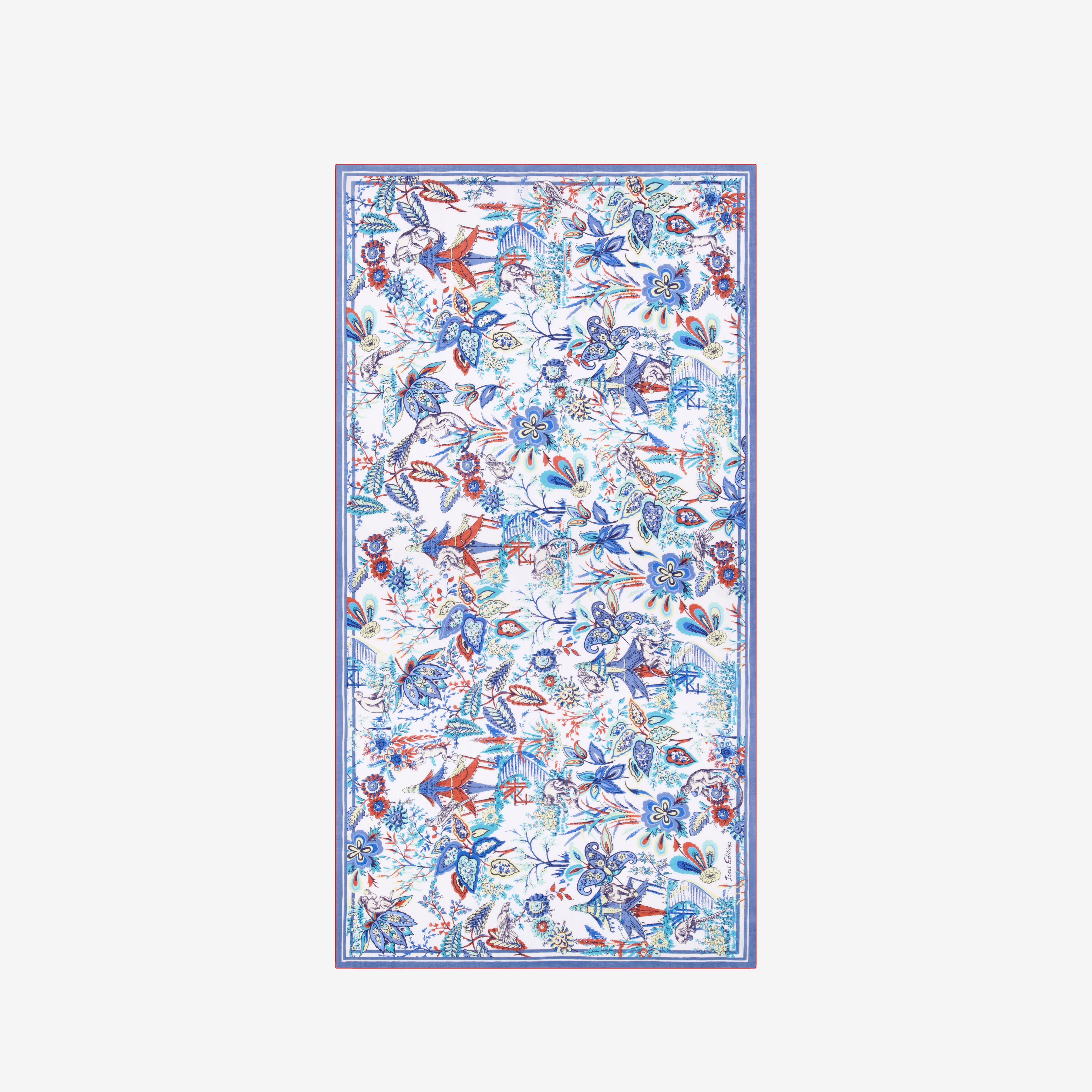 Écharpe 100 - Pagode - Bleu