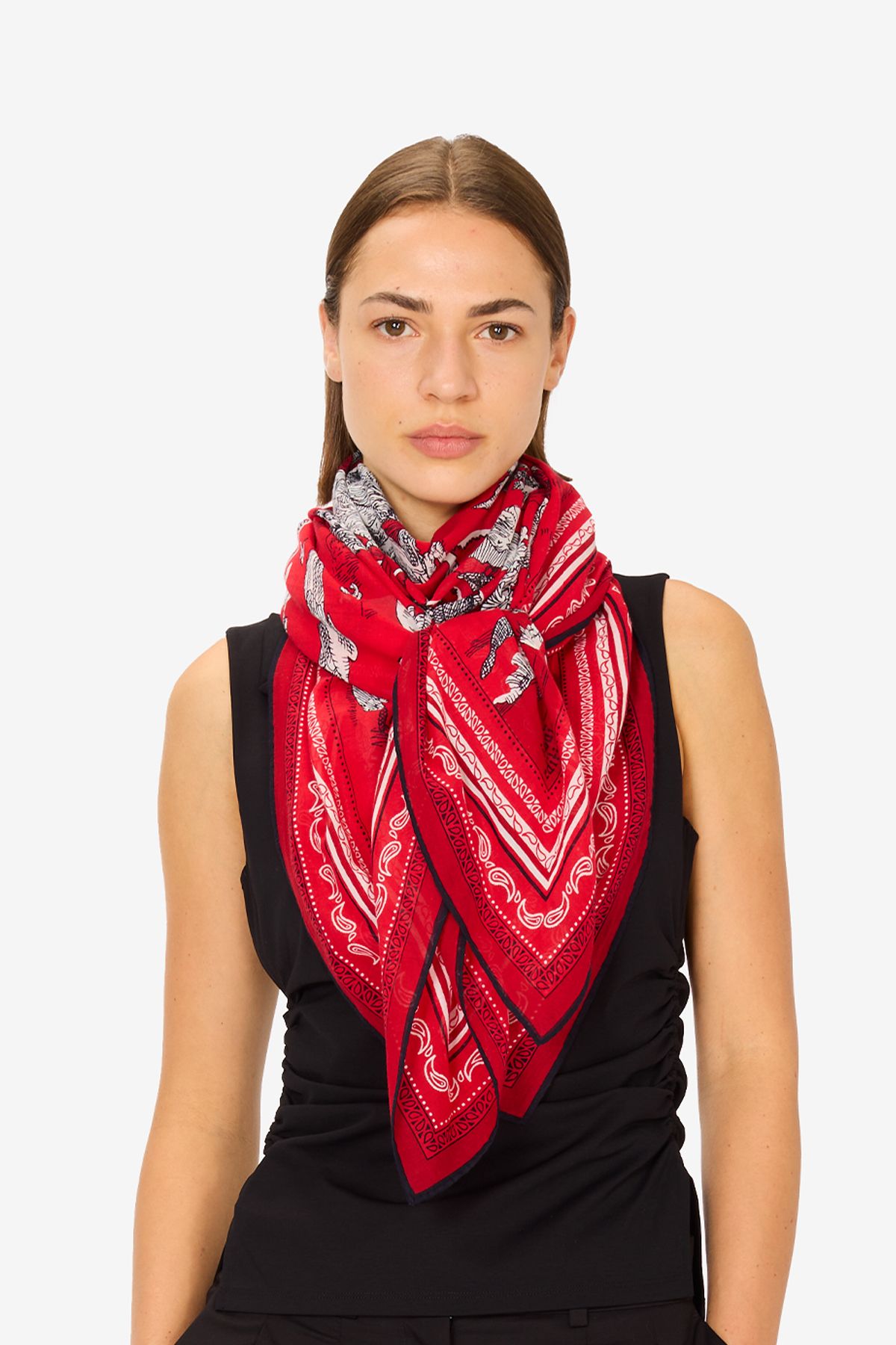 Carré 130 - Reverie - Rouge