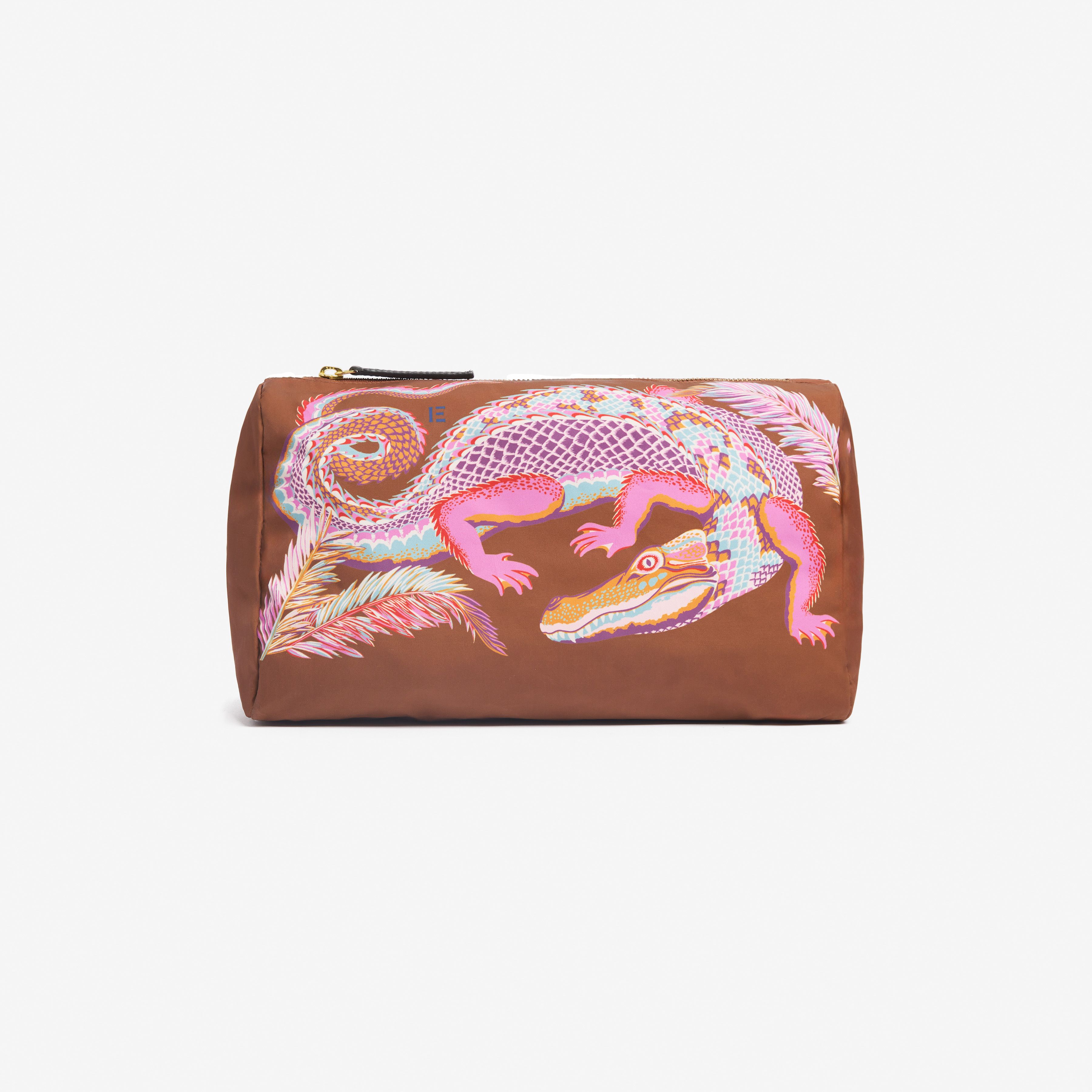 Custodia M - Croco - Caramello
